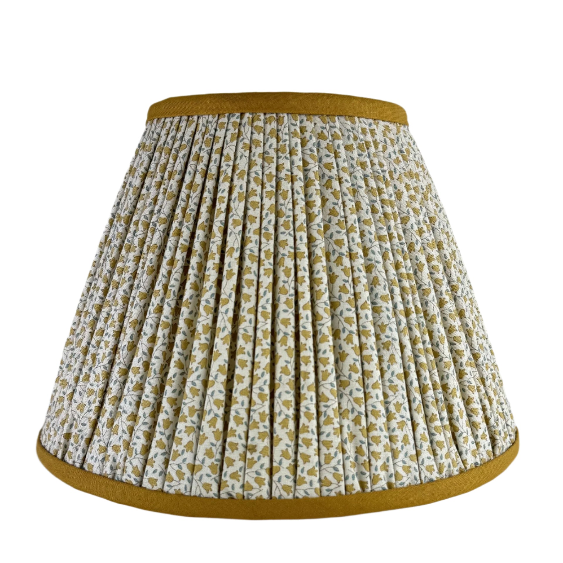 Empire Gathered Yellow and Blue Cotton Lampshade