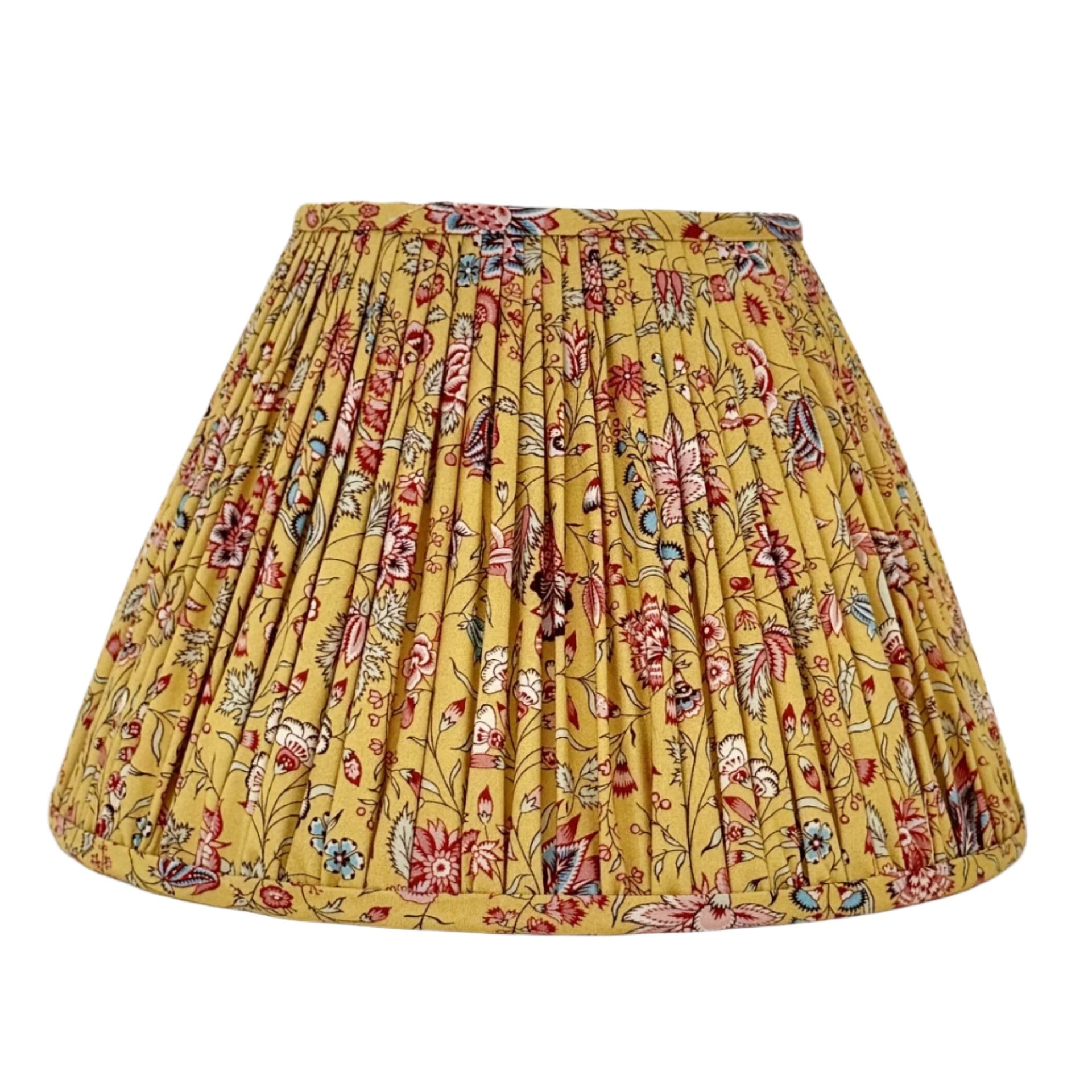 12" Empire Yellow Floral Gathered Shade