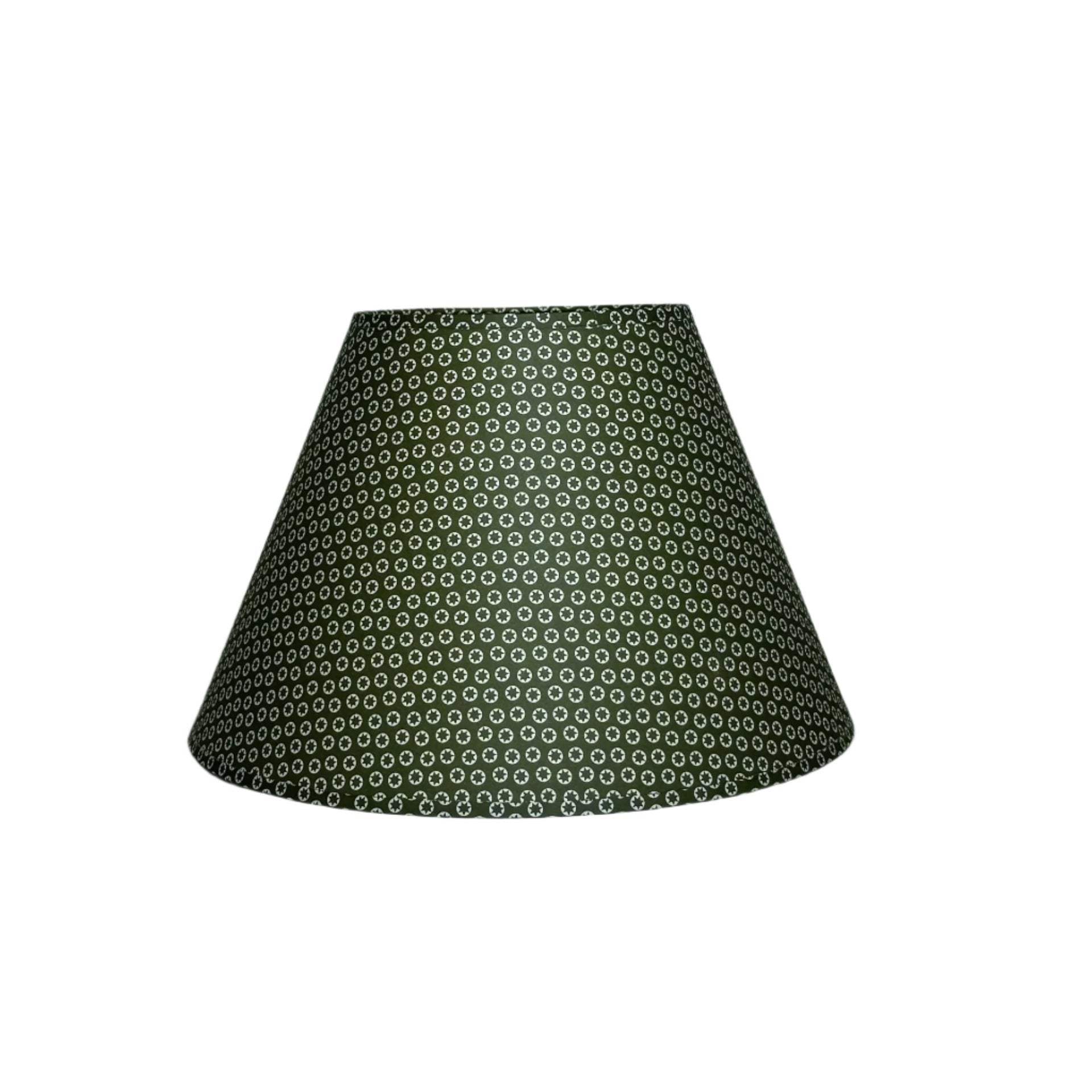 12" Empire Library Green Patterned Paper Laminated Shade