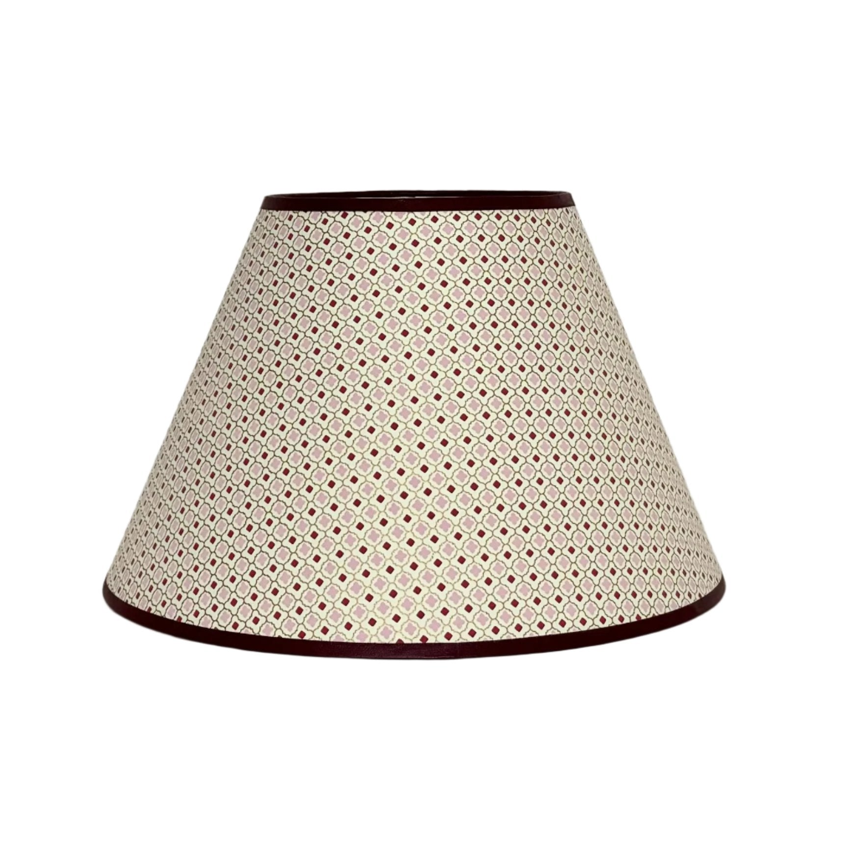 12" Empire Burgundy, Pink & Gold Paper Laminated Shade