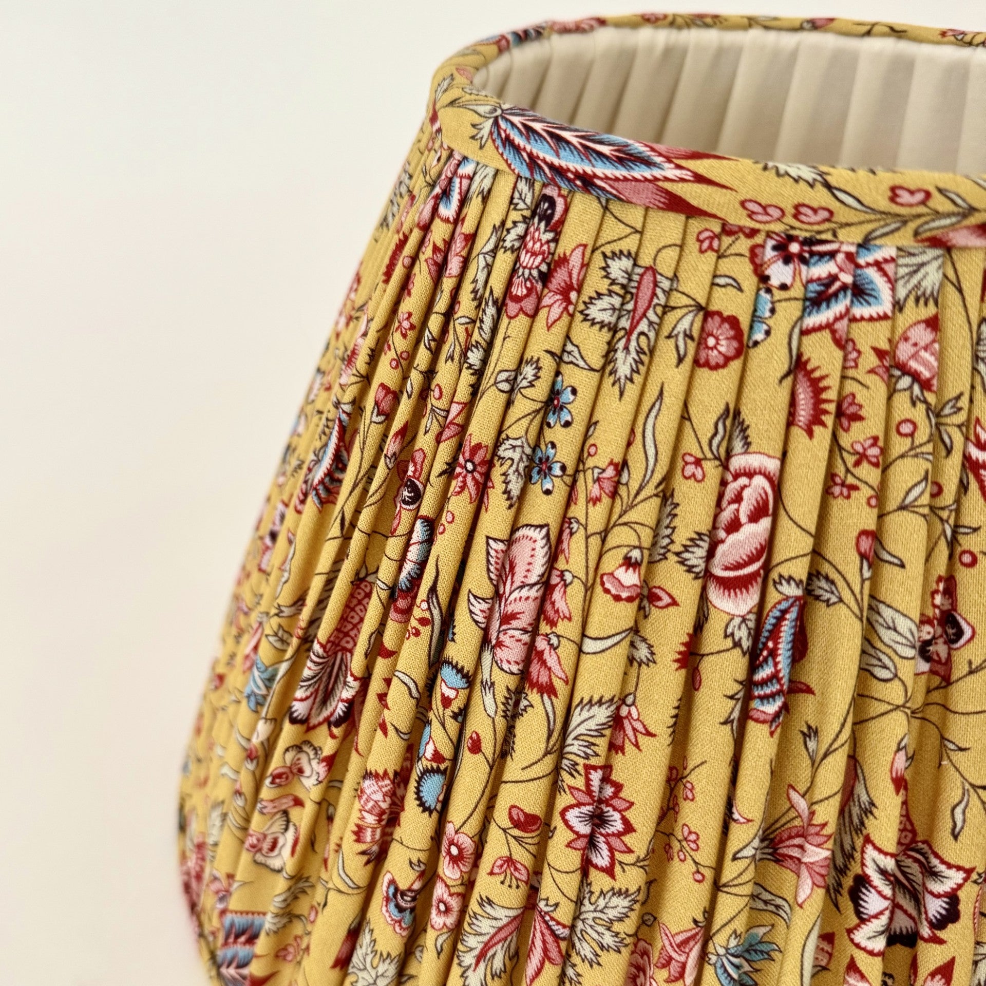 12" Empire Yellow Floral Gathered Shade