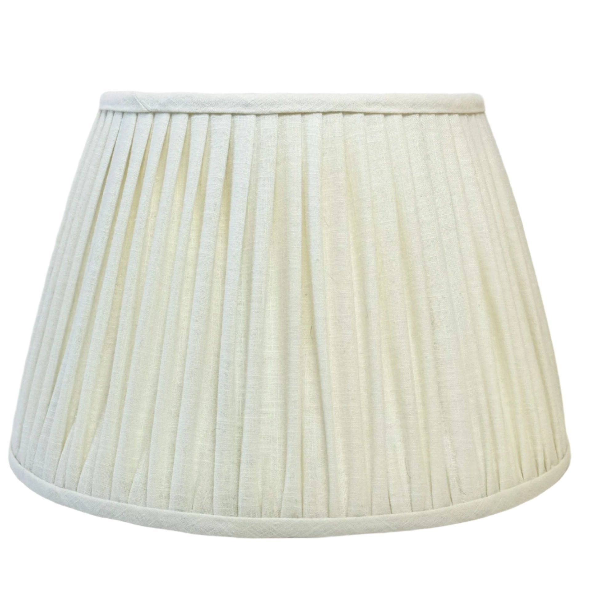 Pembroke Chalk White Irish Linen Gathered Shade