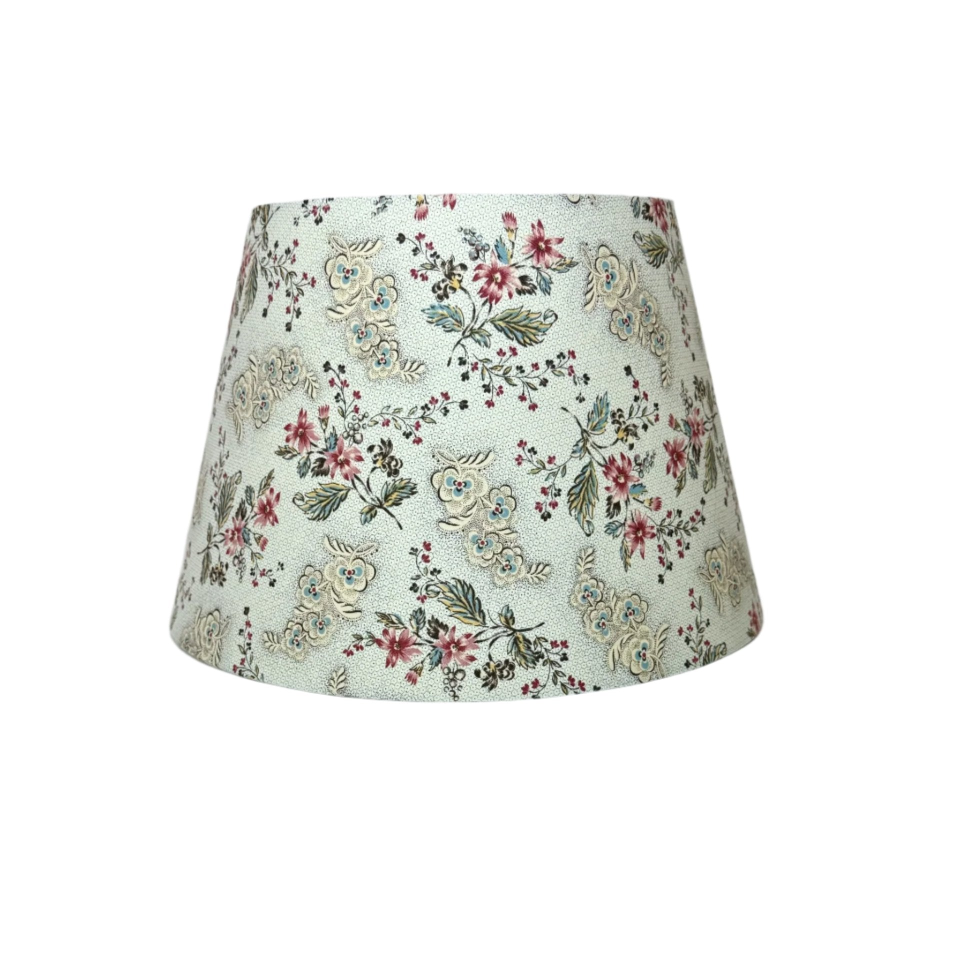 14" Pembroke Pale Blue Floral Heritage Fabric Laminated Shade