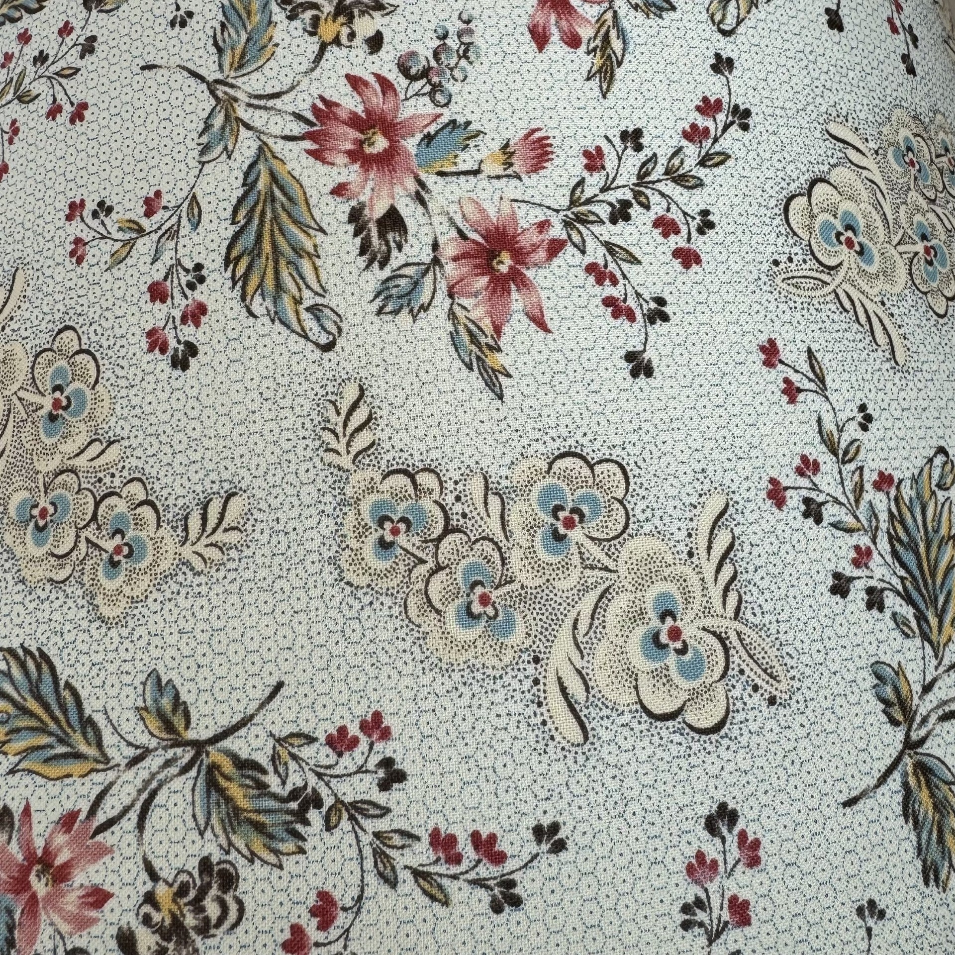 14" Pembroke Pale Blue Floral Heritage Fabric Laminated Shade