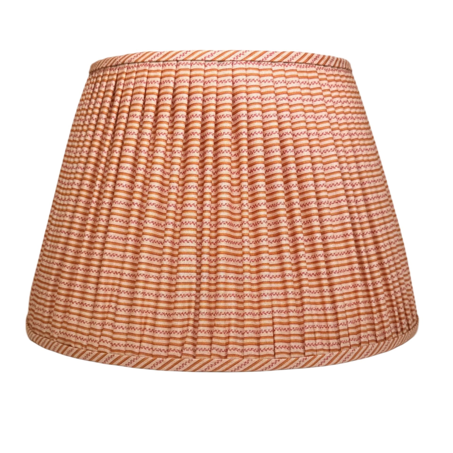 16" Terracotta & Pink Stripe Gathered Shade