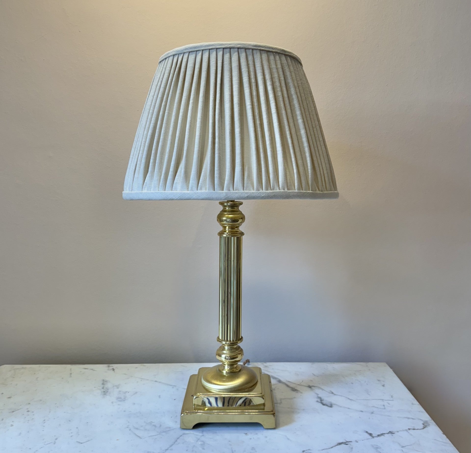 Vintage Brass Column Lamp