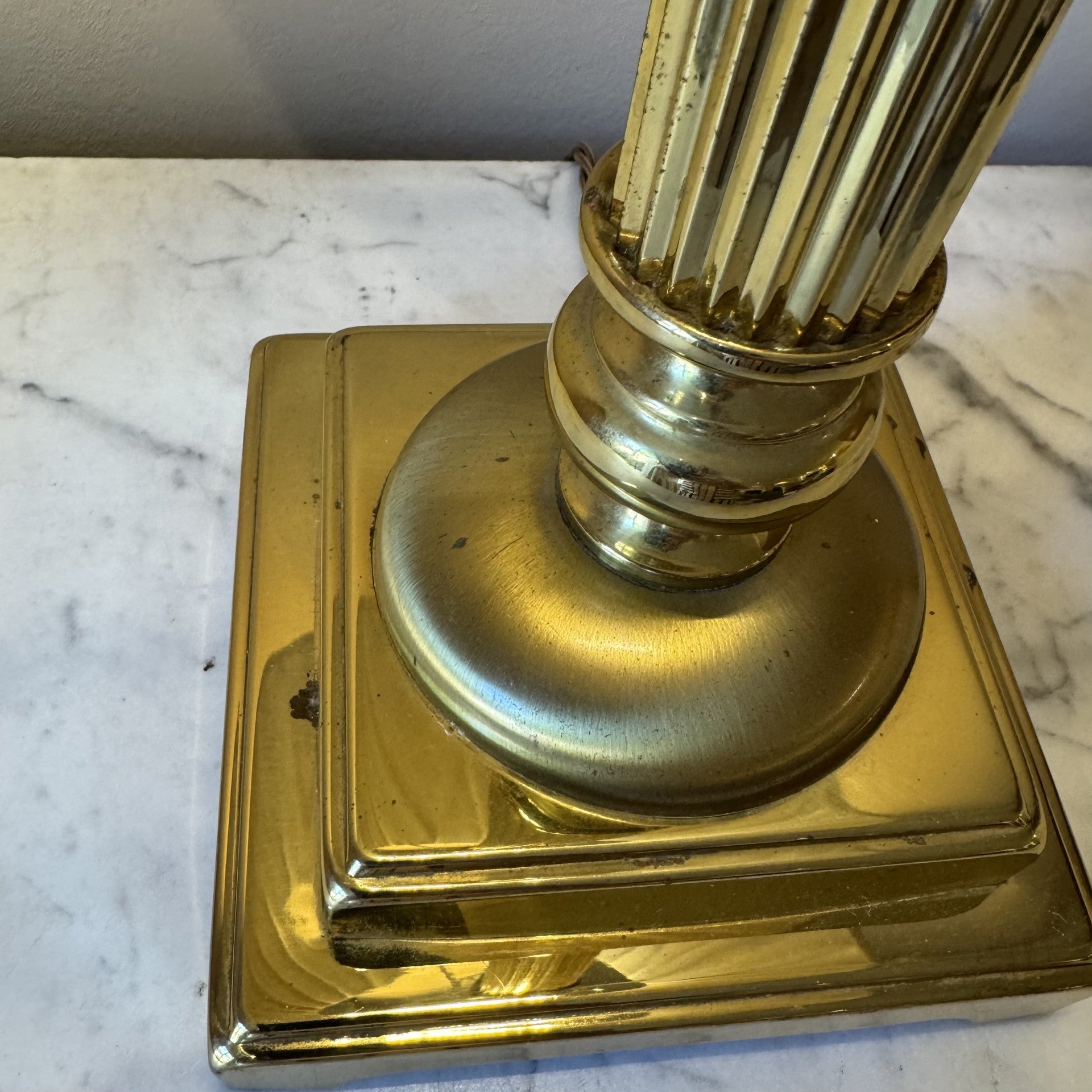 Vintage Brass Column Lamp