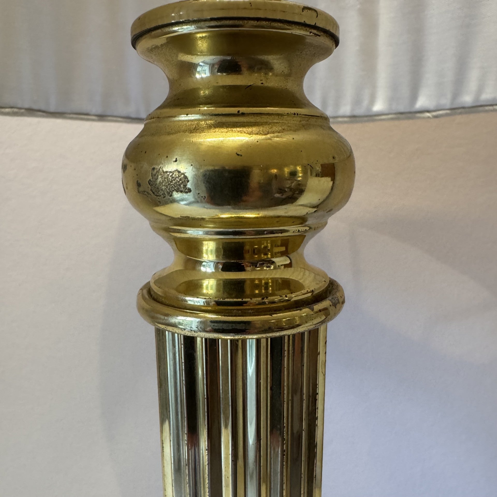 Vintage Brass Column Lamp