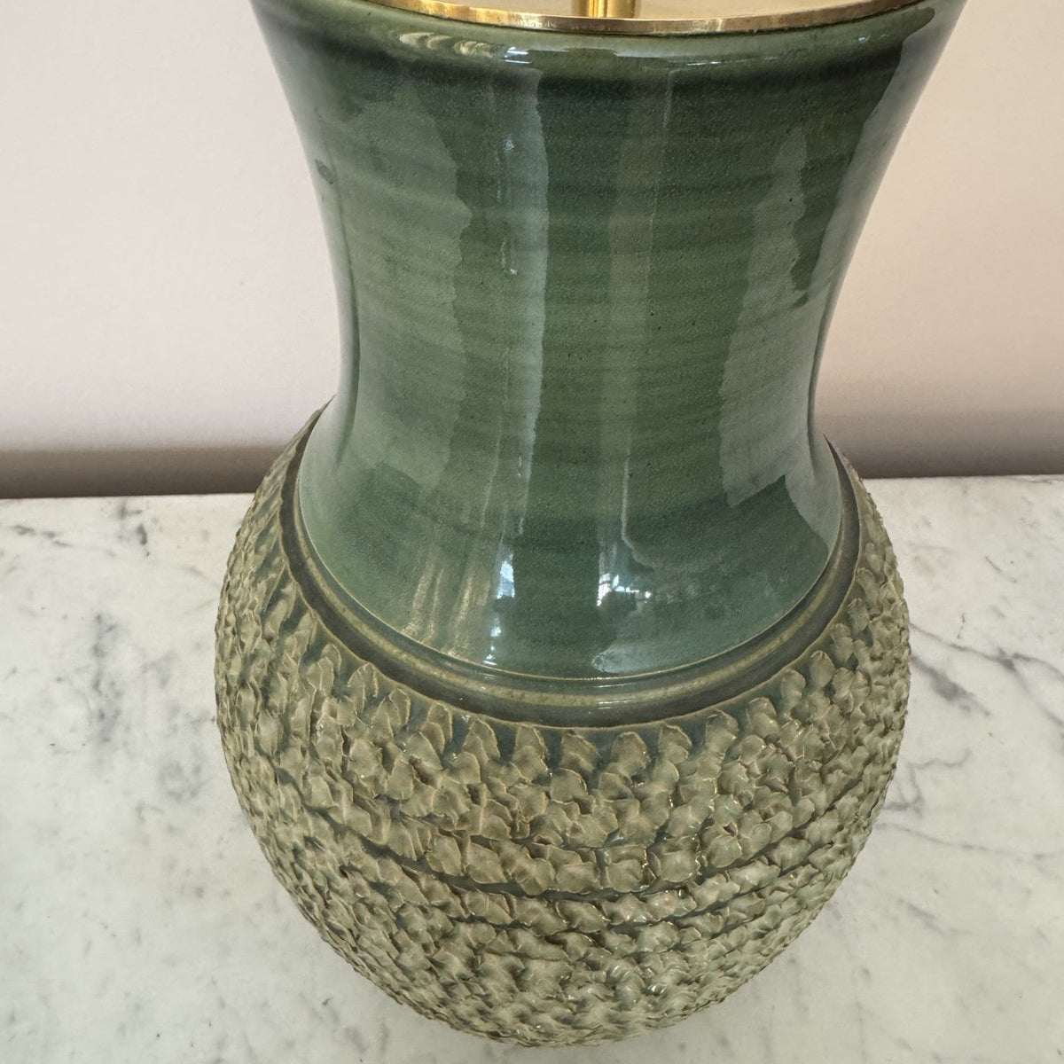 Vintage Denby Ceramic Brackenware Lamp