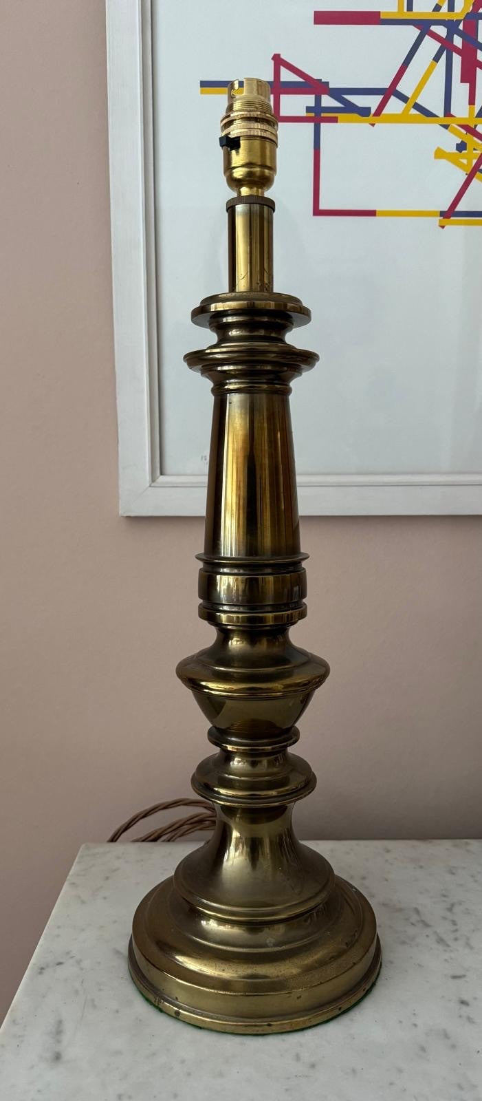 Vintage Large Brass Lamp