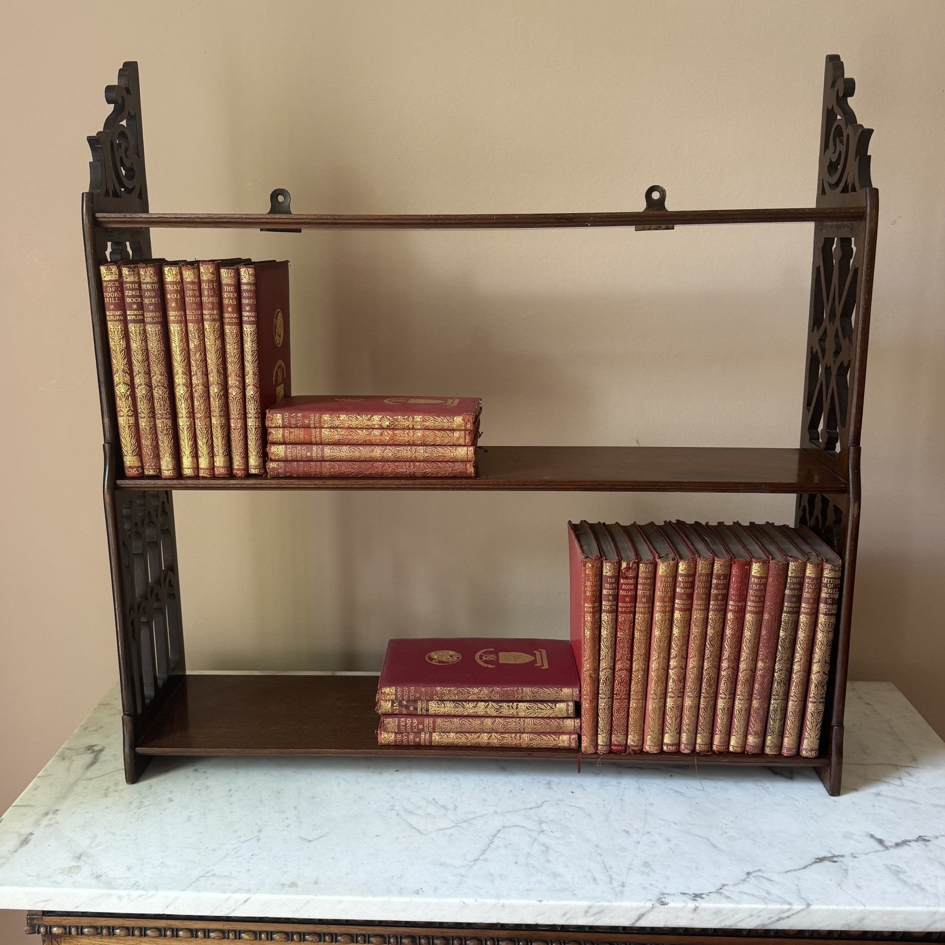 Late 19th century mahogany shelves