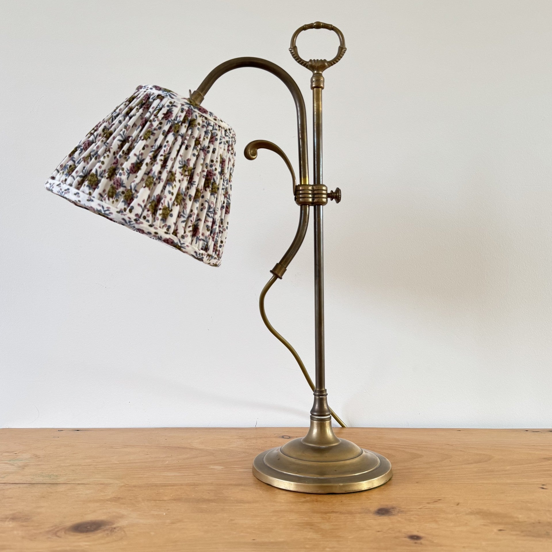 Vintage French brass desk lamp