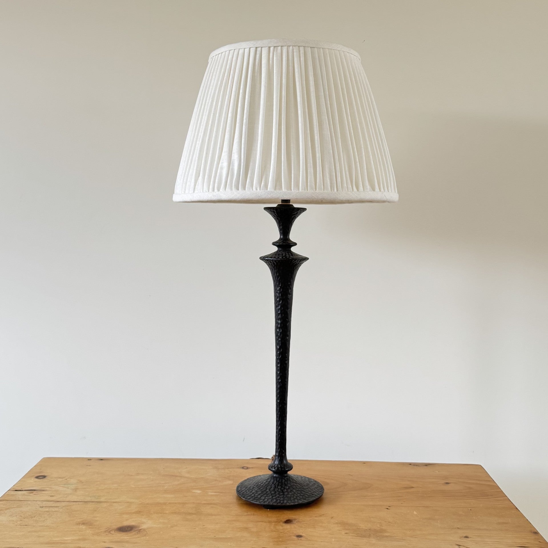 Vintage Bronze Column Table Lamp
