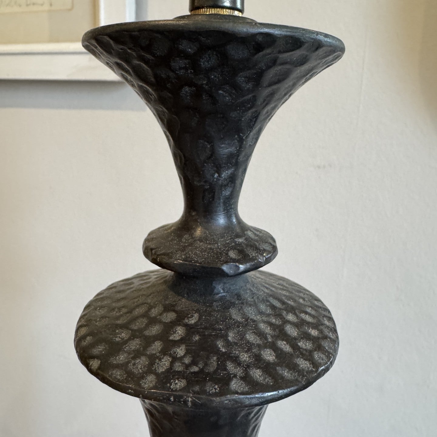 Vintage Bronze Column Table Lamp