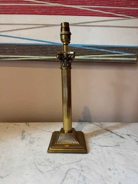 Vintage Brass Corinthian Column Style Lamp