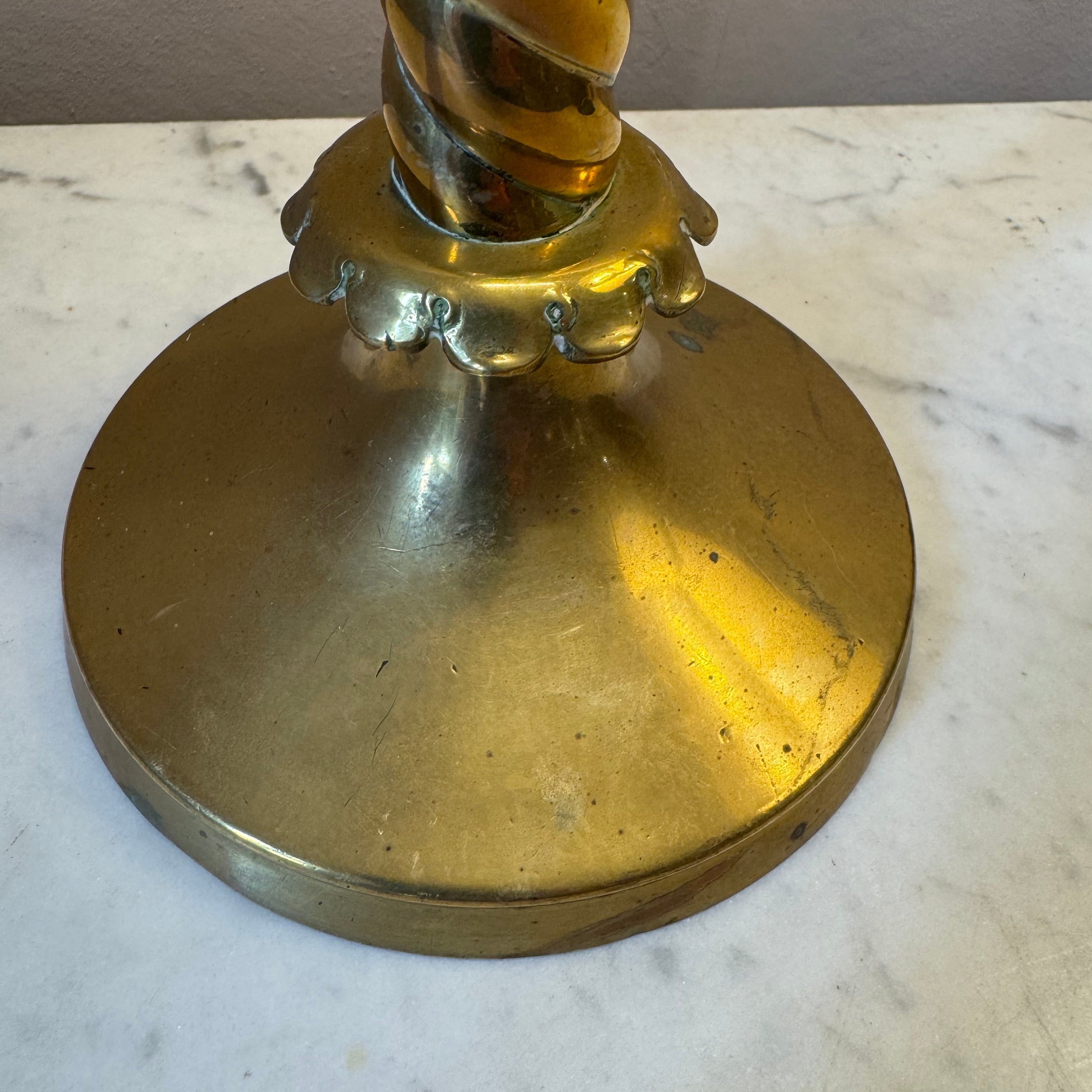 Vintage Brass Column Lamp