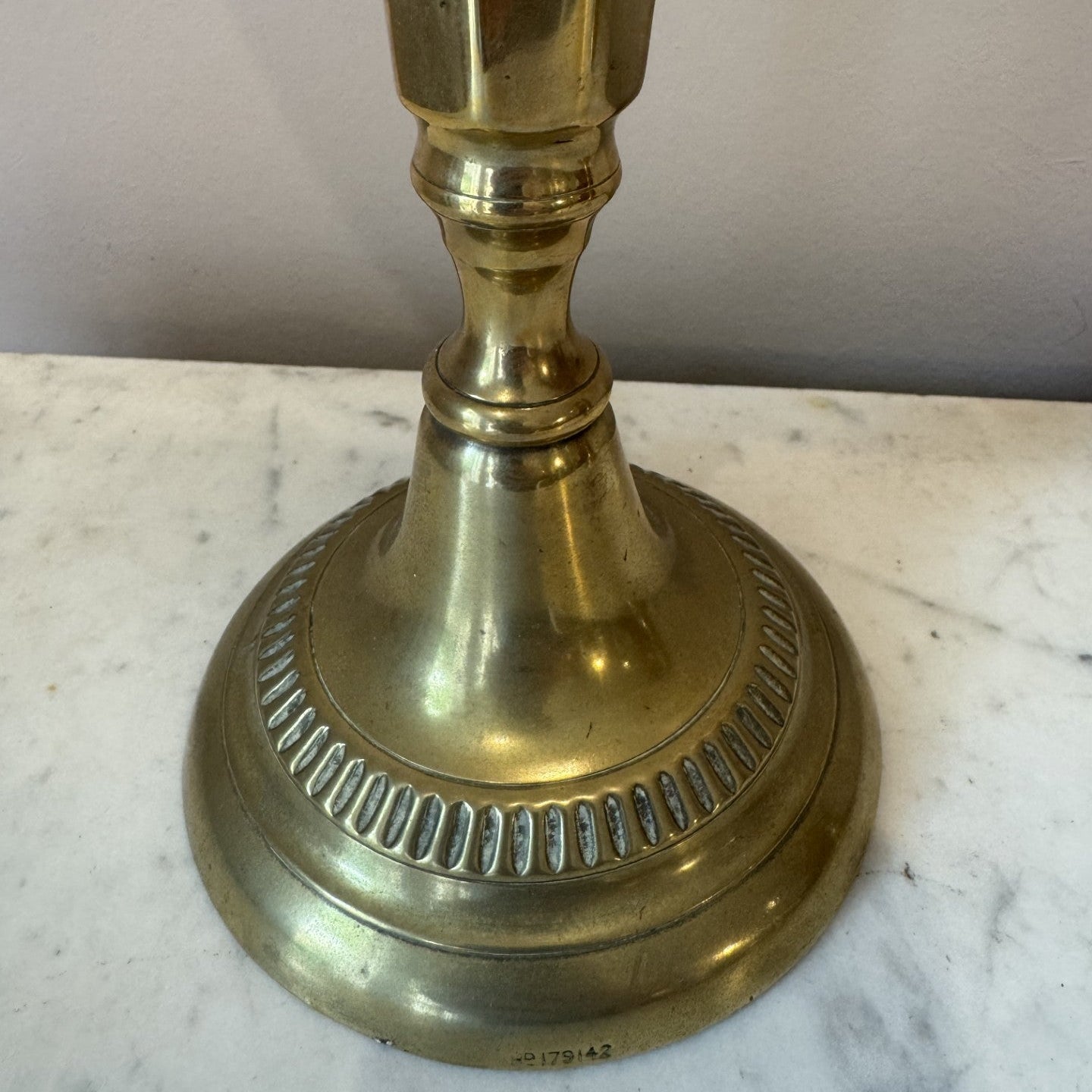 Vintage Pair of Brass Candlestick Lamps