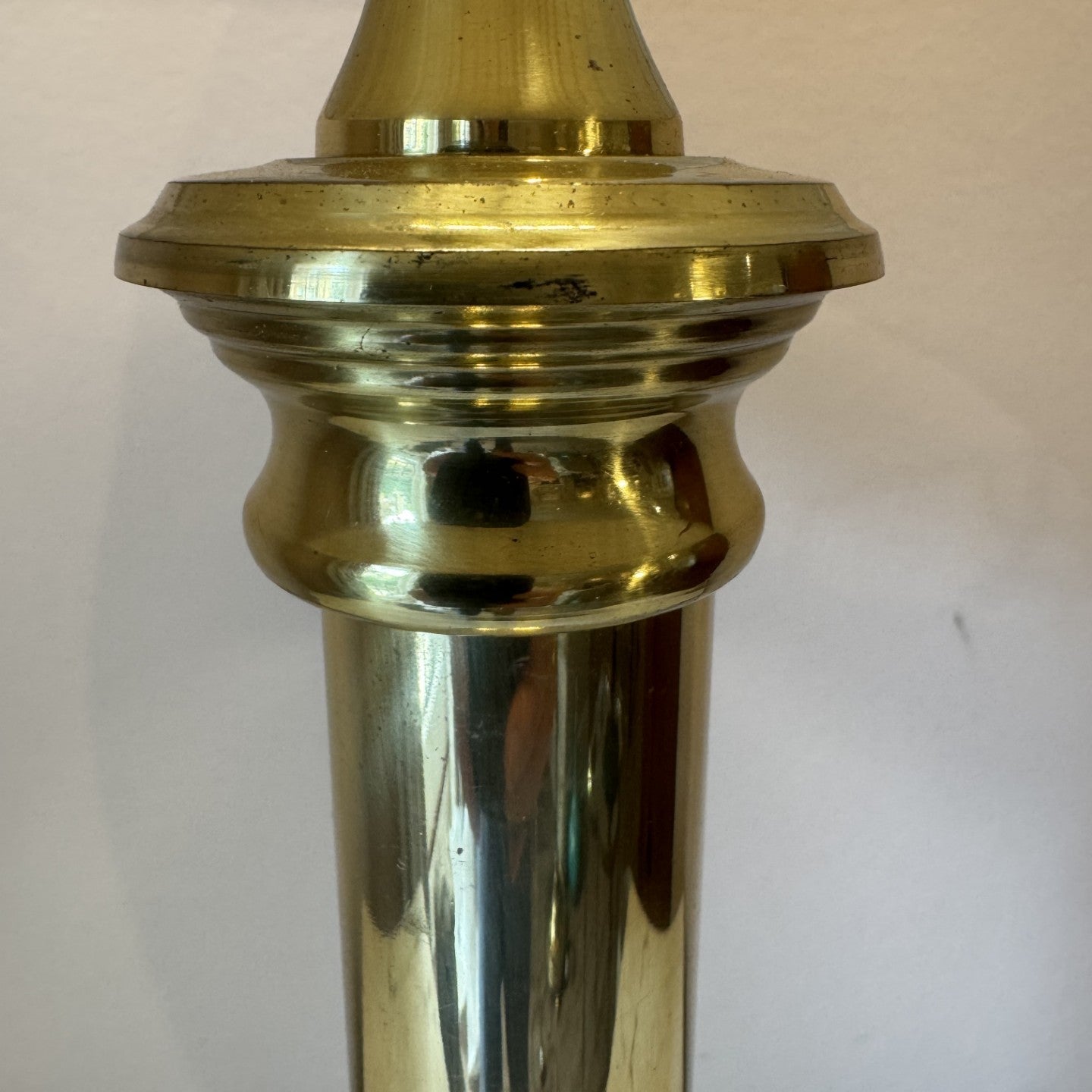 Vintage Brass Column Table Lamp