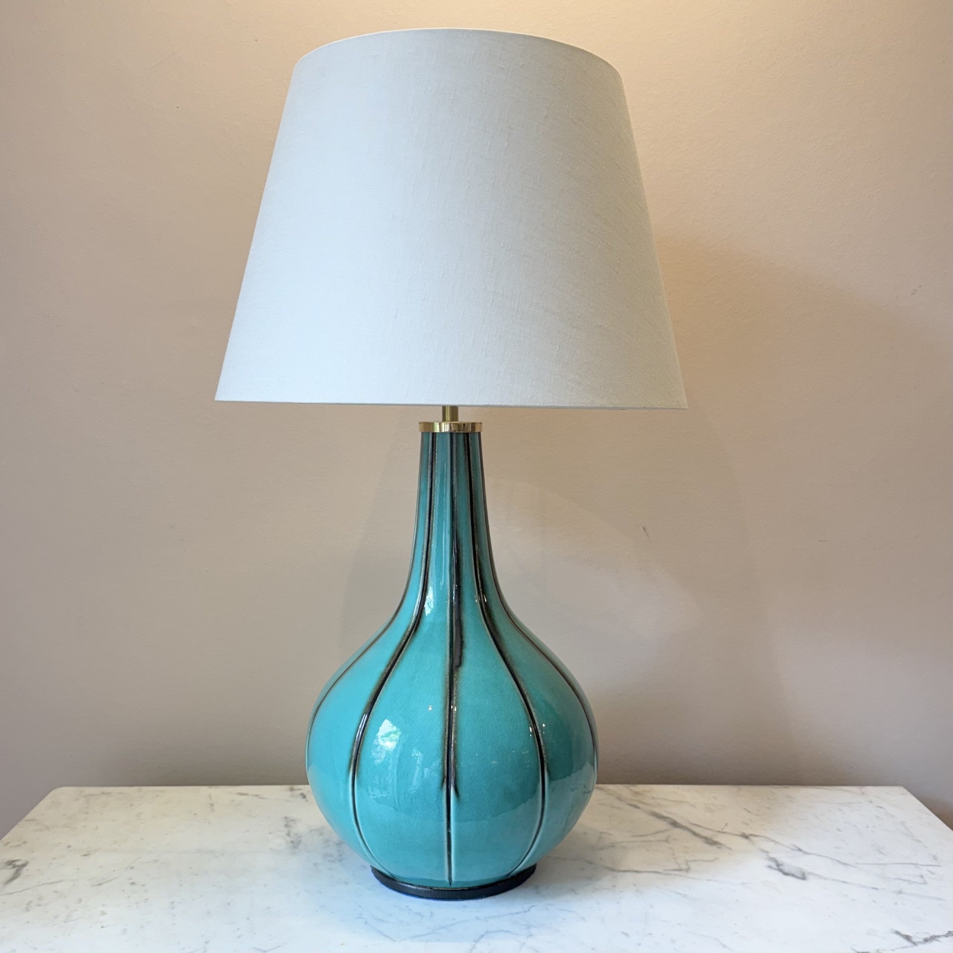 Vintage Green Ceramic Table Lamp