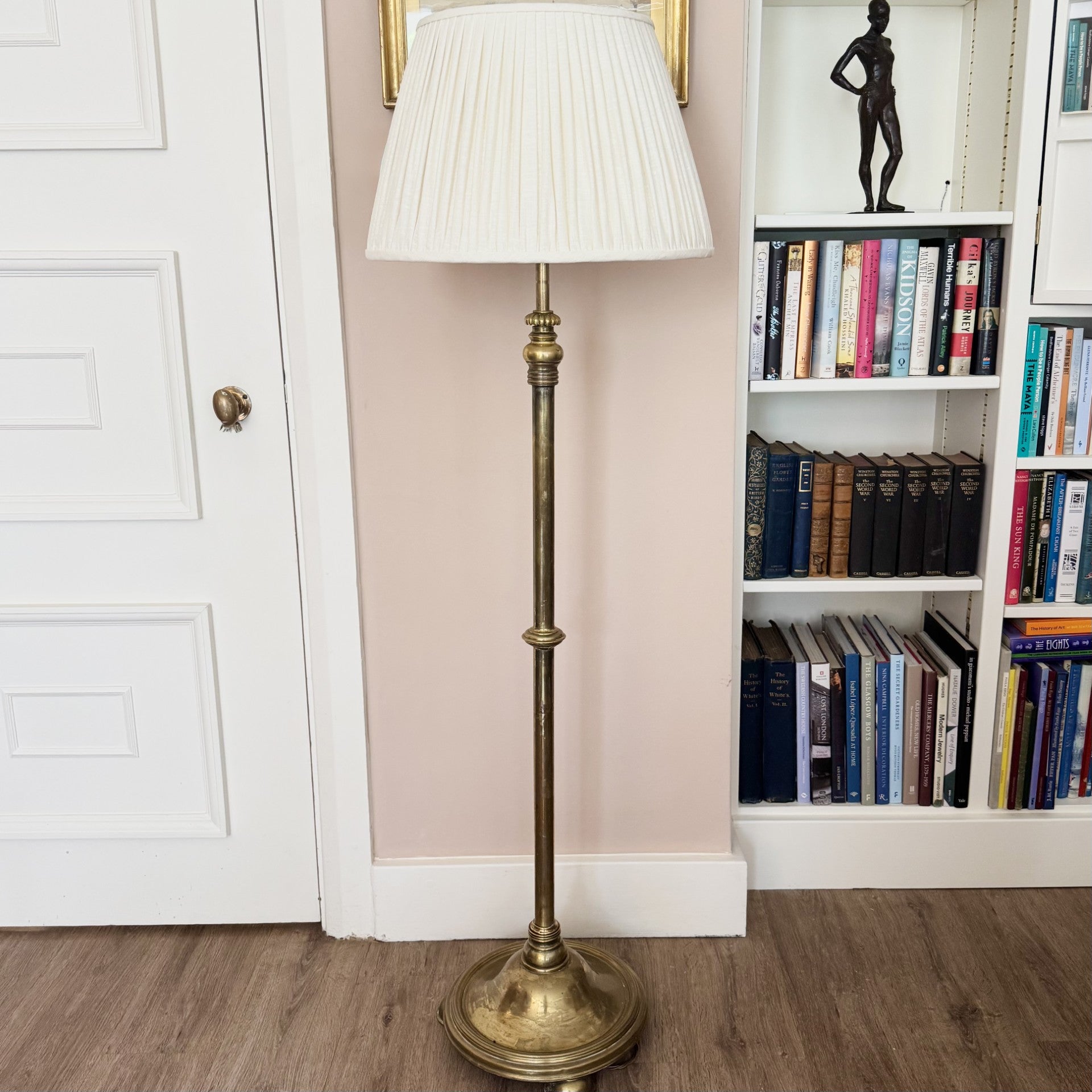 Vintage solid brass floor lamp