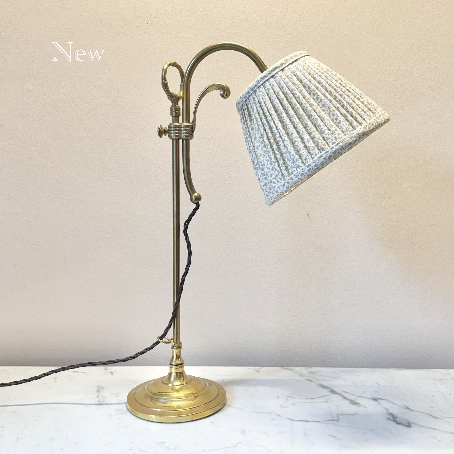 Vintage Swan Neck Brass Desk Lamp