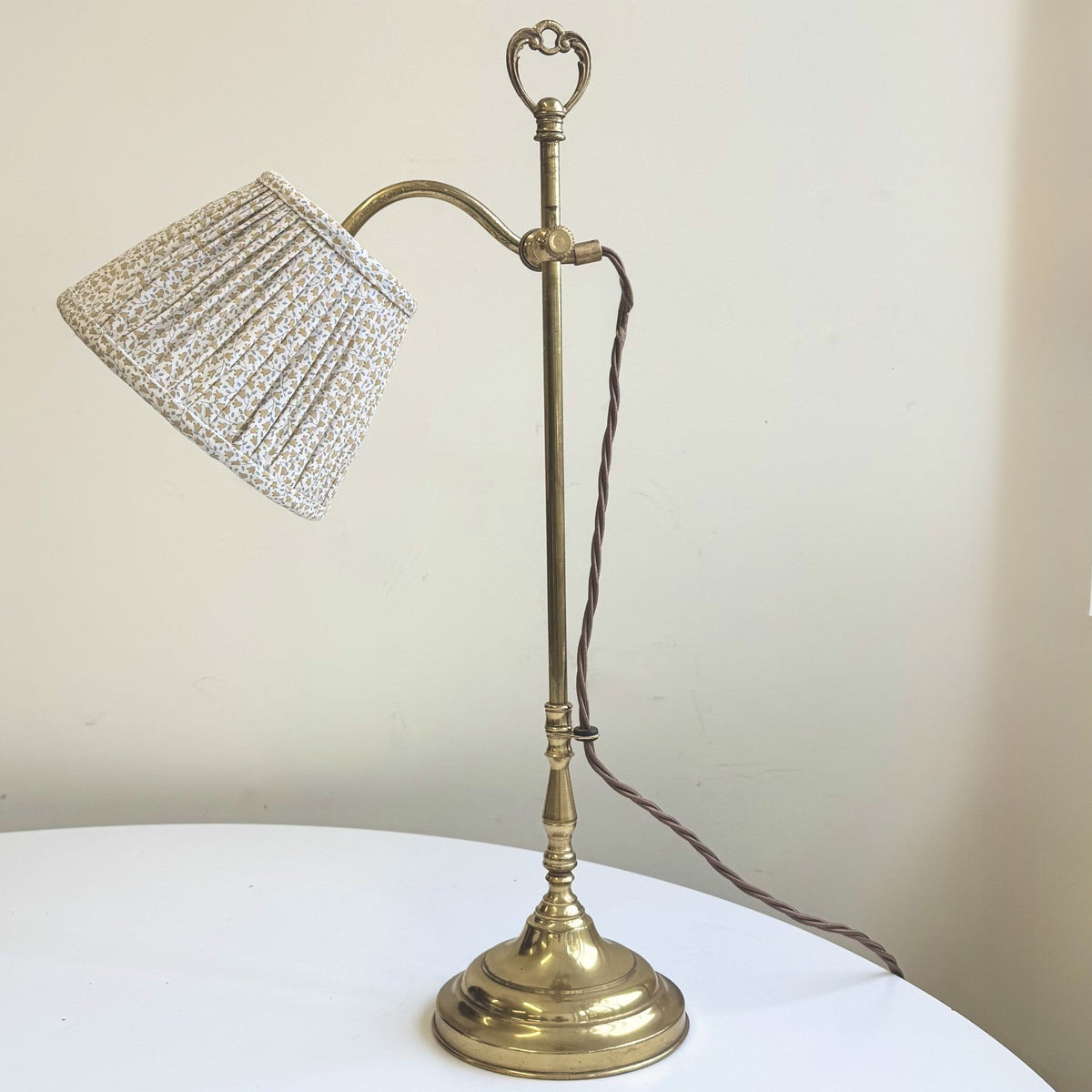 Vintage Brass Swan Neck Desk Lamp
