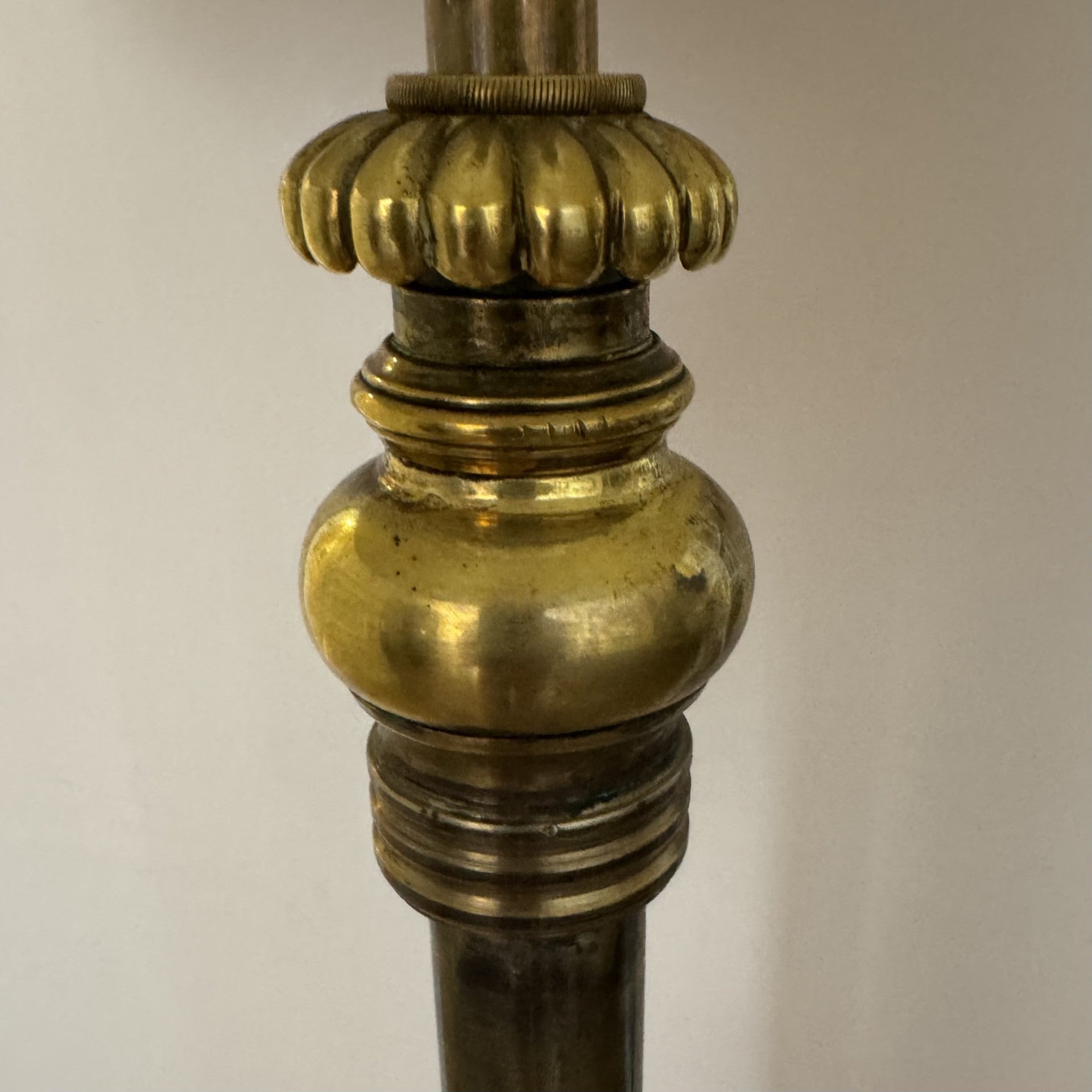 Vintage solid brass floor lamp