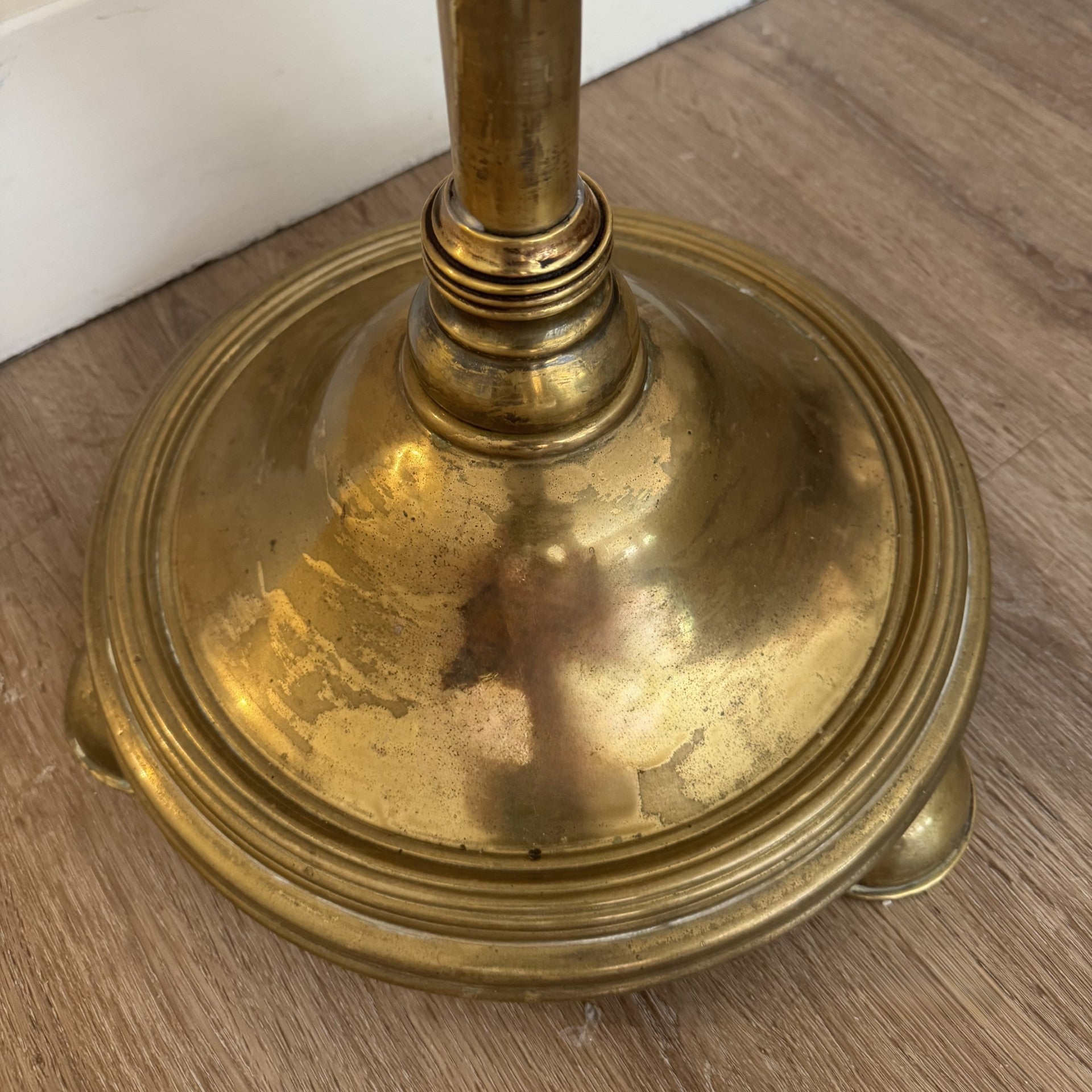 Vintage solid brass floor lamp