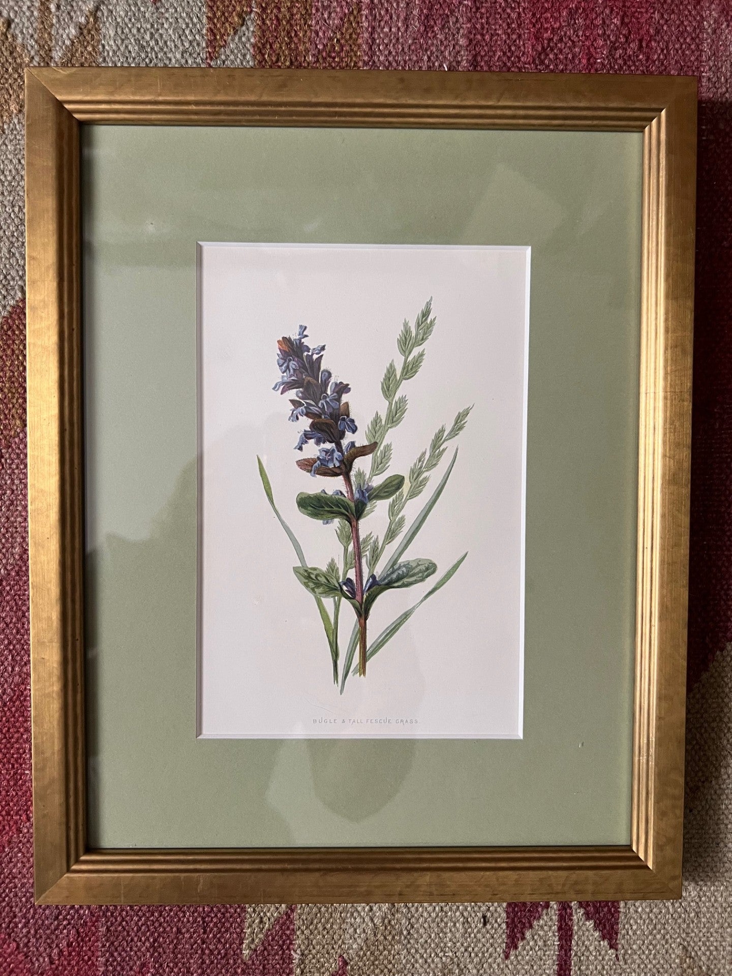 Set of four small floral prints