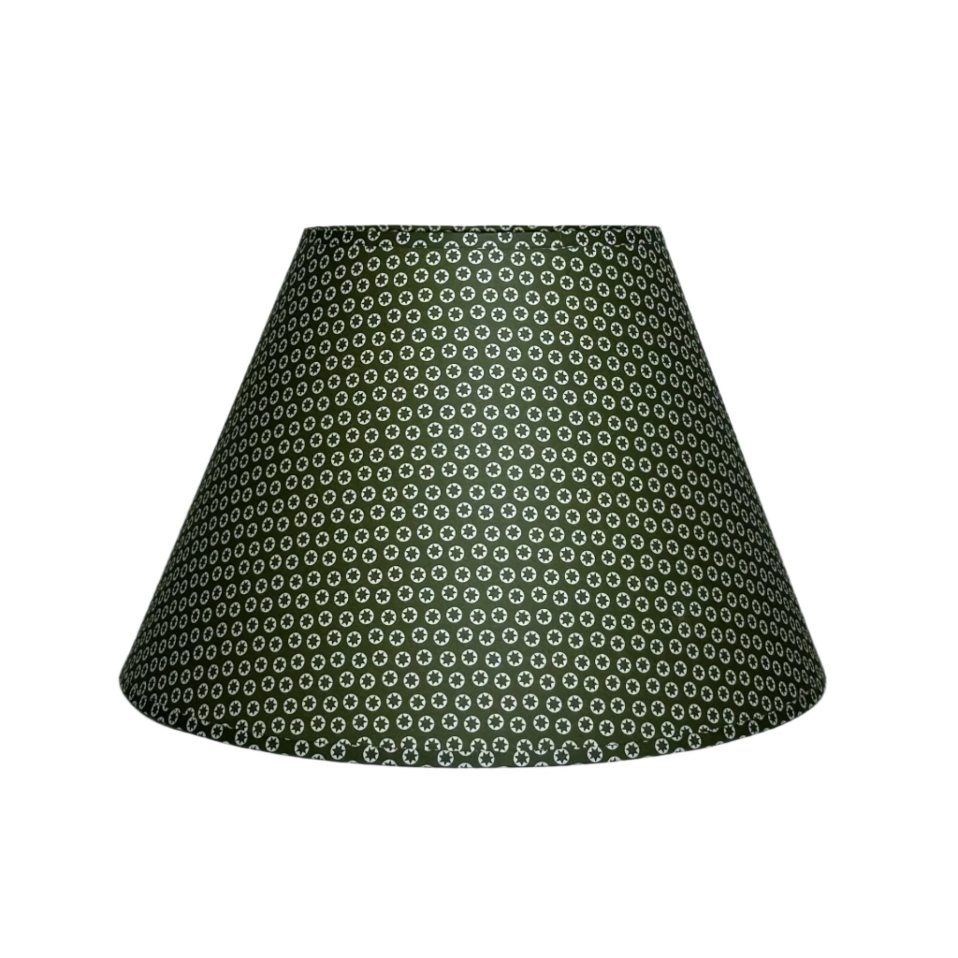 12" Empire Library Green Patterned Paper Laminated Shade
