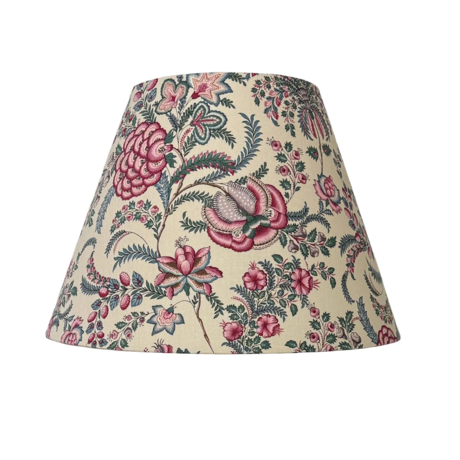 12" Empire Rhapsody in Seagreen and Pink Fabric Laminated Shade