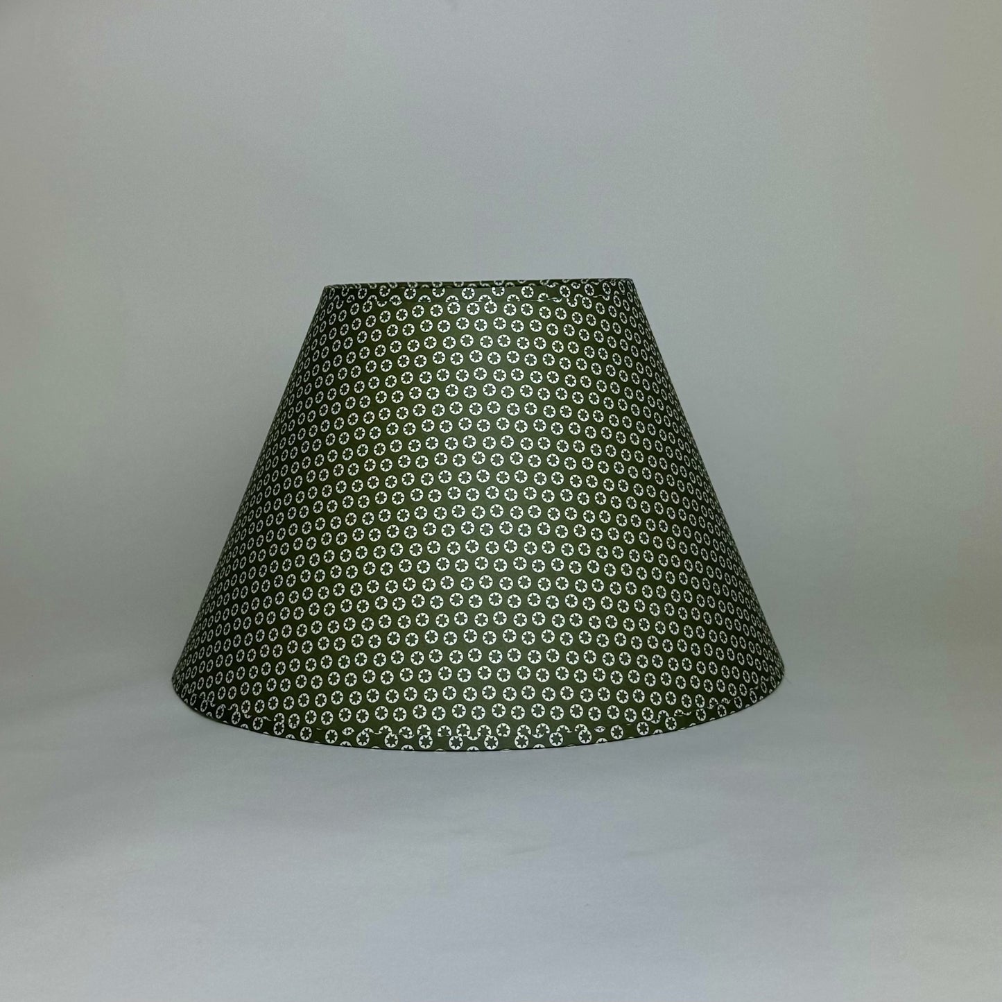 12" Empire Library Green Patterned Paper Laminated Shade