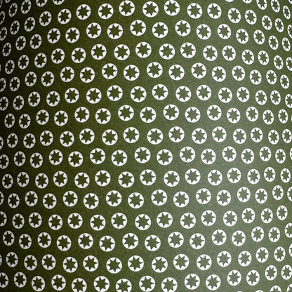 12" Empire Library Green Patterned Paper Laminated Shade