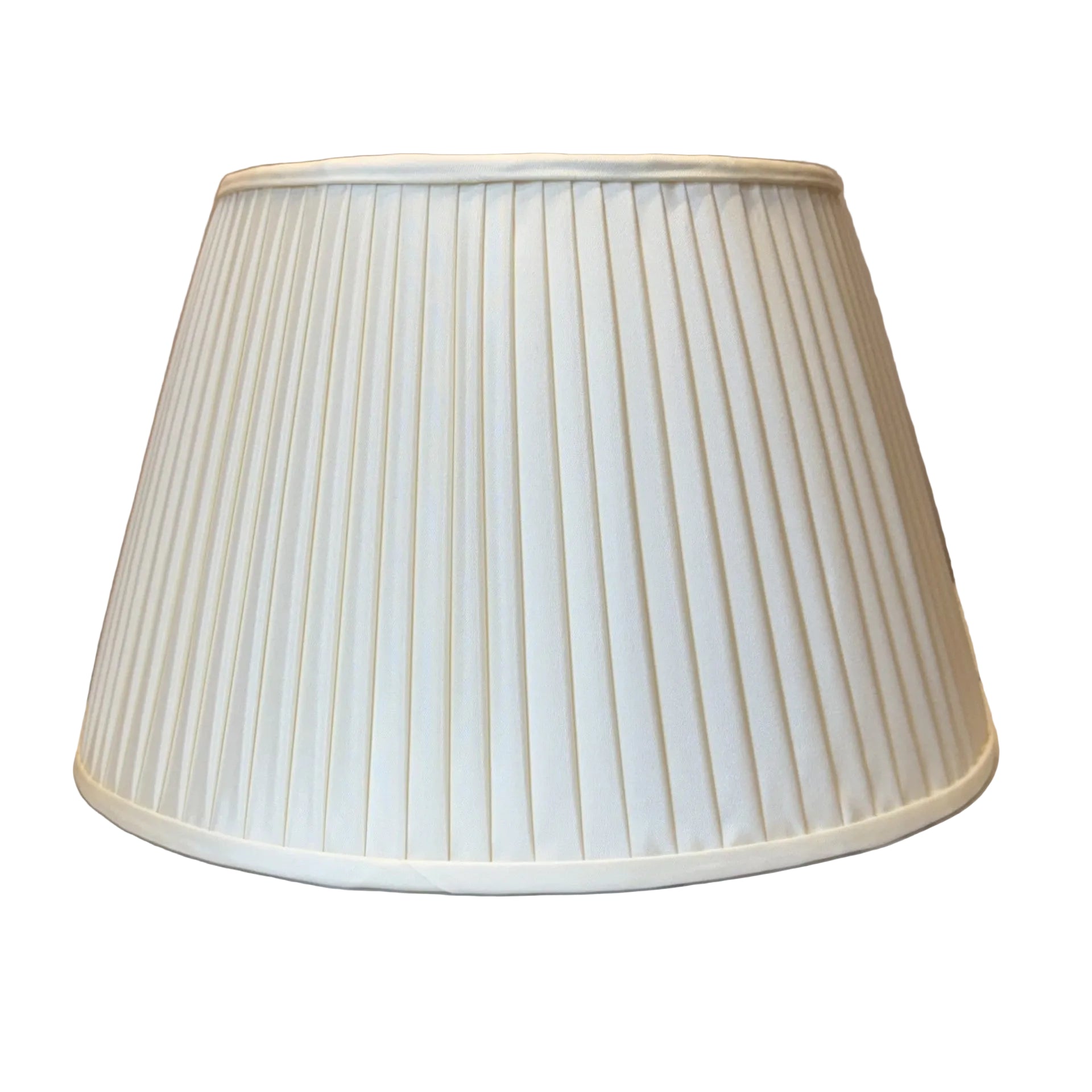 Pembroke Knife Pleated Cream Silk Lampshade