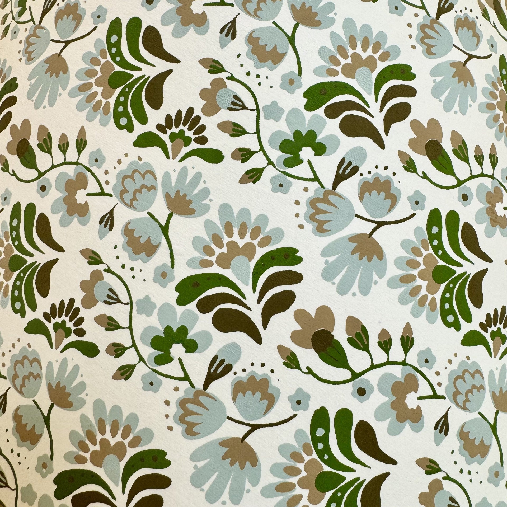 14" Floral pattern Paper Laminated Shade