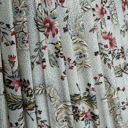 16" Pale Blue Floral Gathered Shade