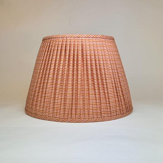 16" Terracotta & Pink Stripe Gathered Shade