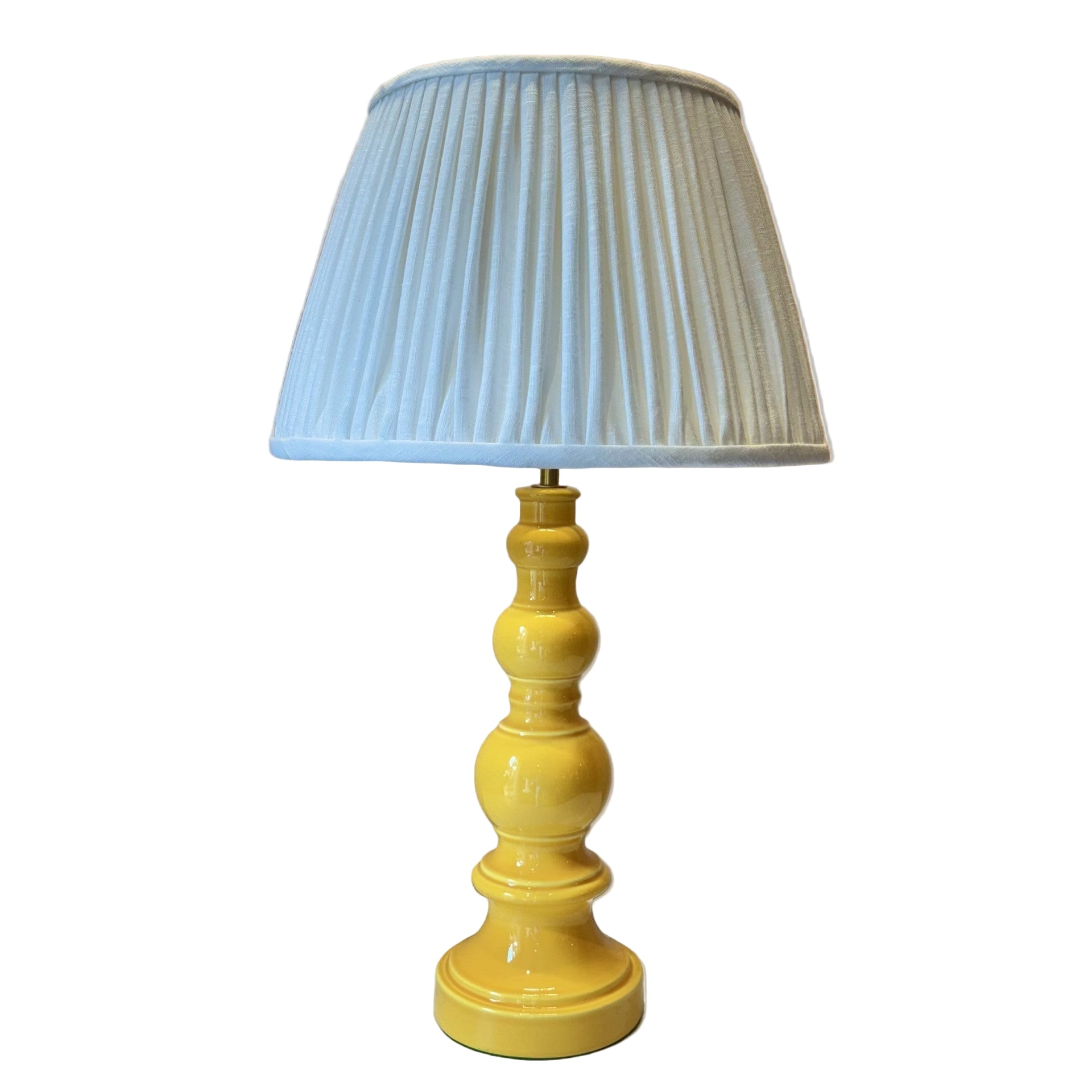 Baluster Ceramic Table Lamp, Ochre
