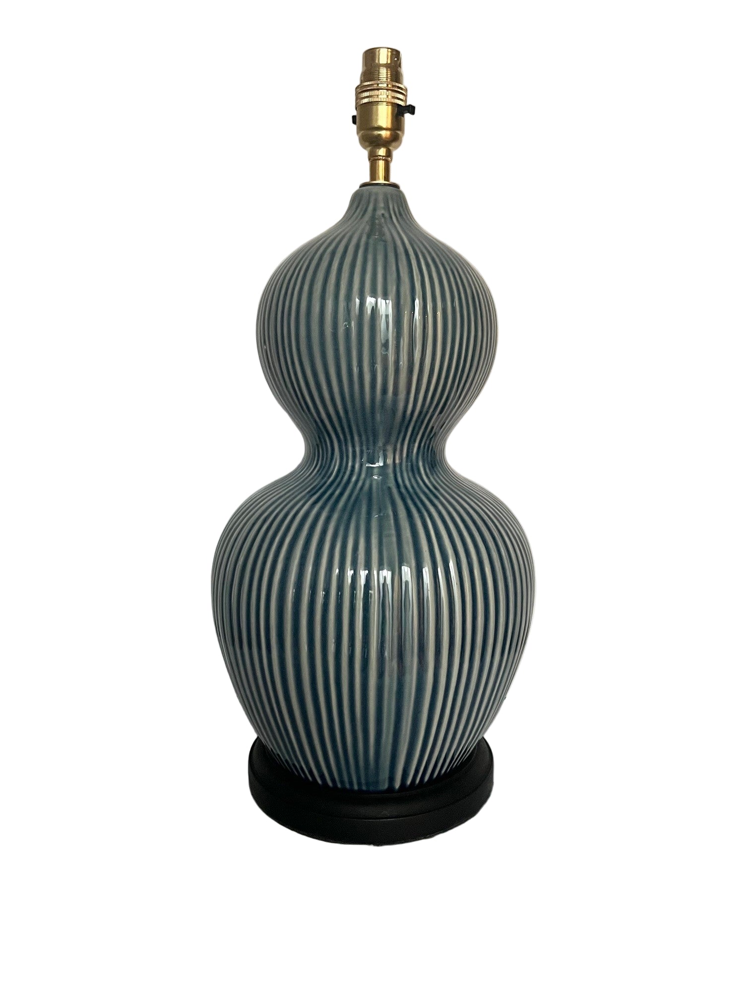 Ribbed Gourd Vase, Blue