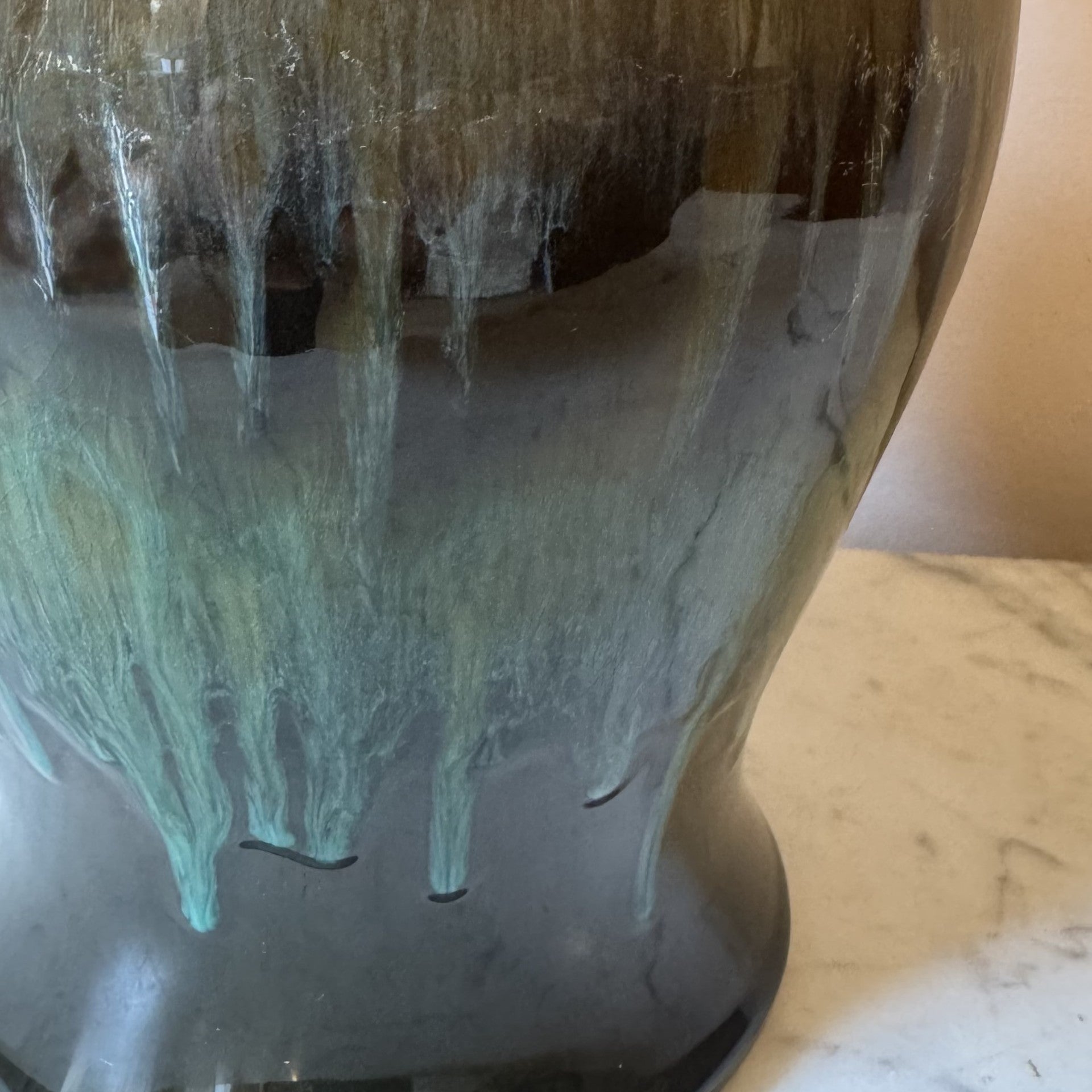 Vintage Ceramic Ginger Jar  Table Lamp