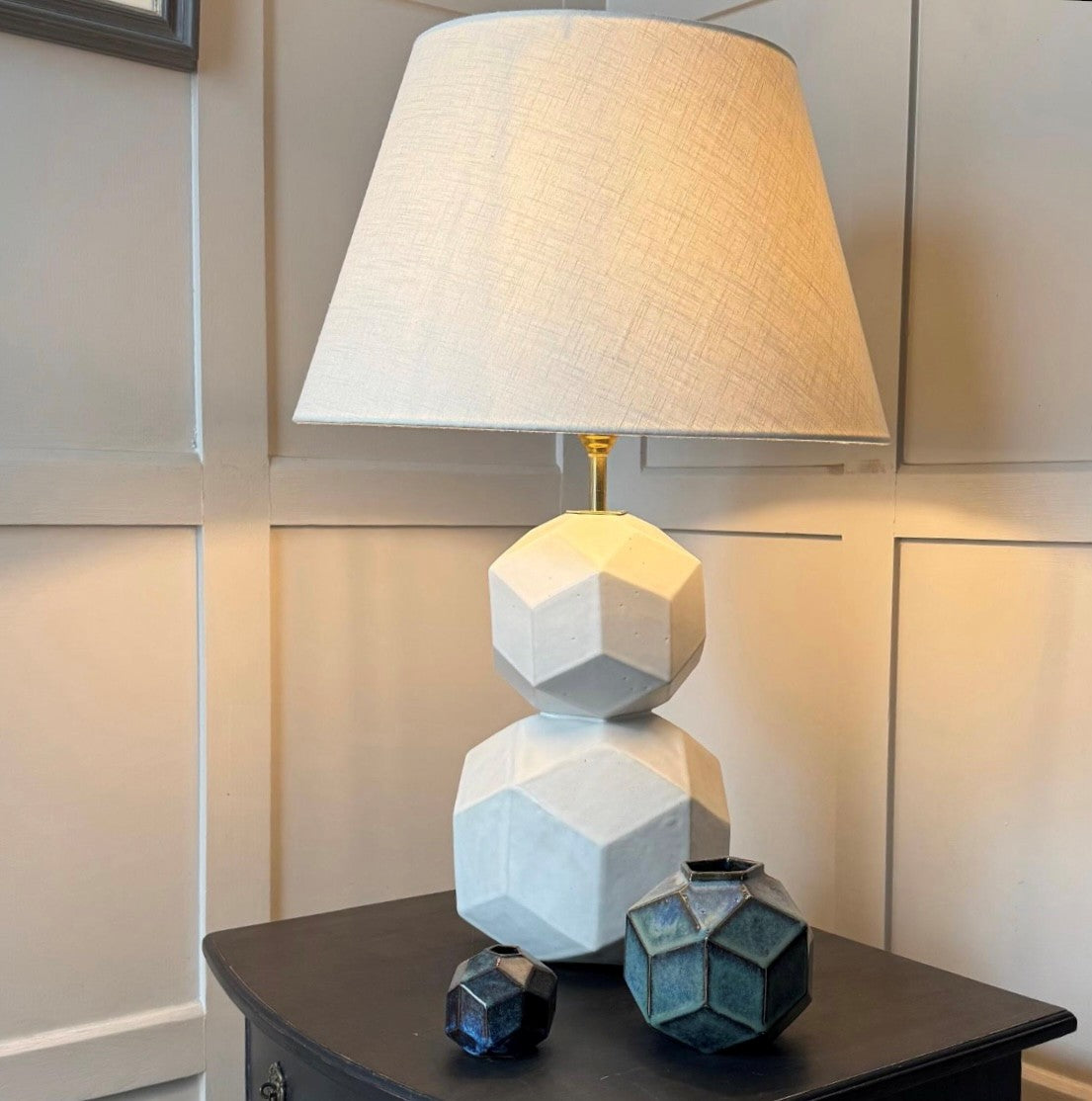 Art Pottery Lamp, White