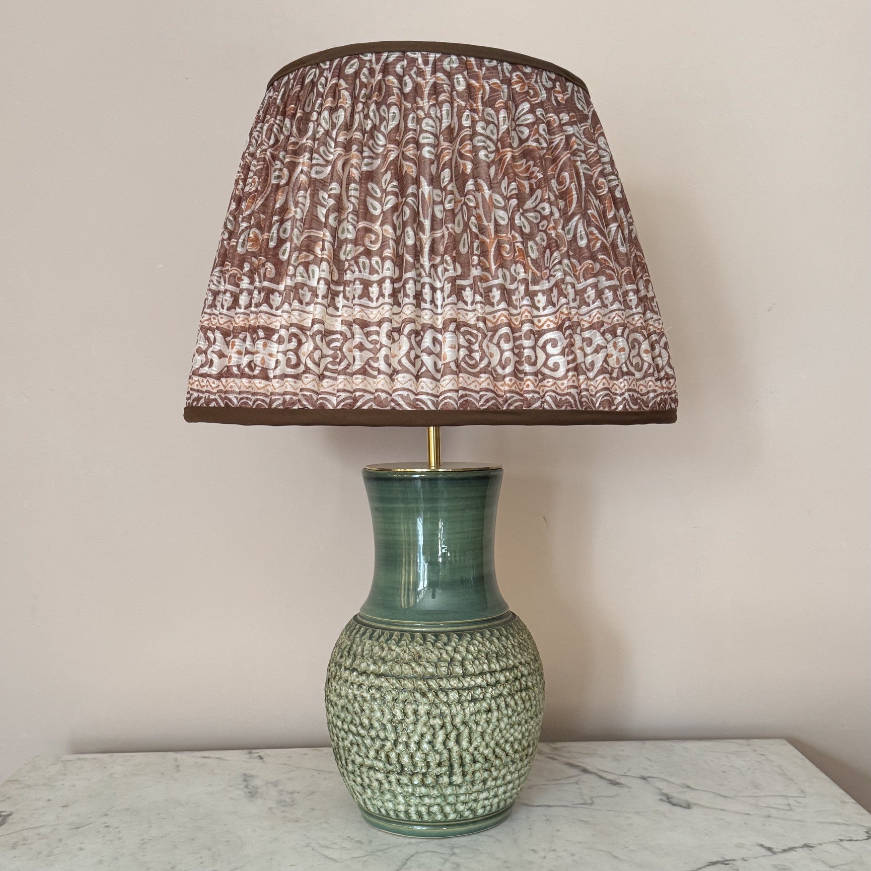 Vintage Denby Ceramic Brackenware Lamp