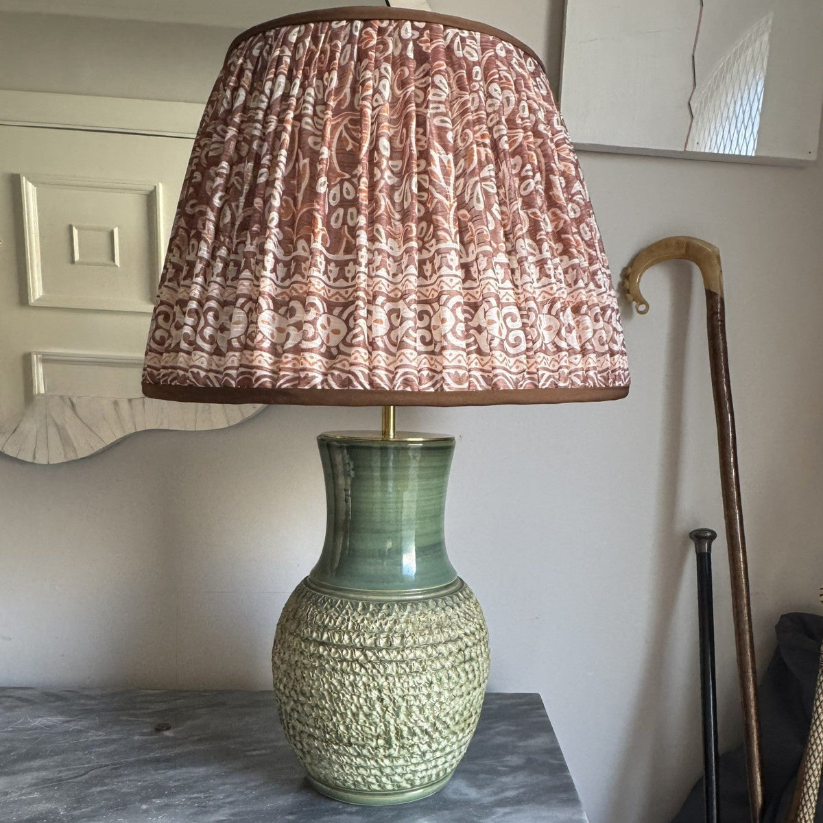 Vintage Denby Ceramic Brackenware Lamp