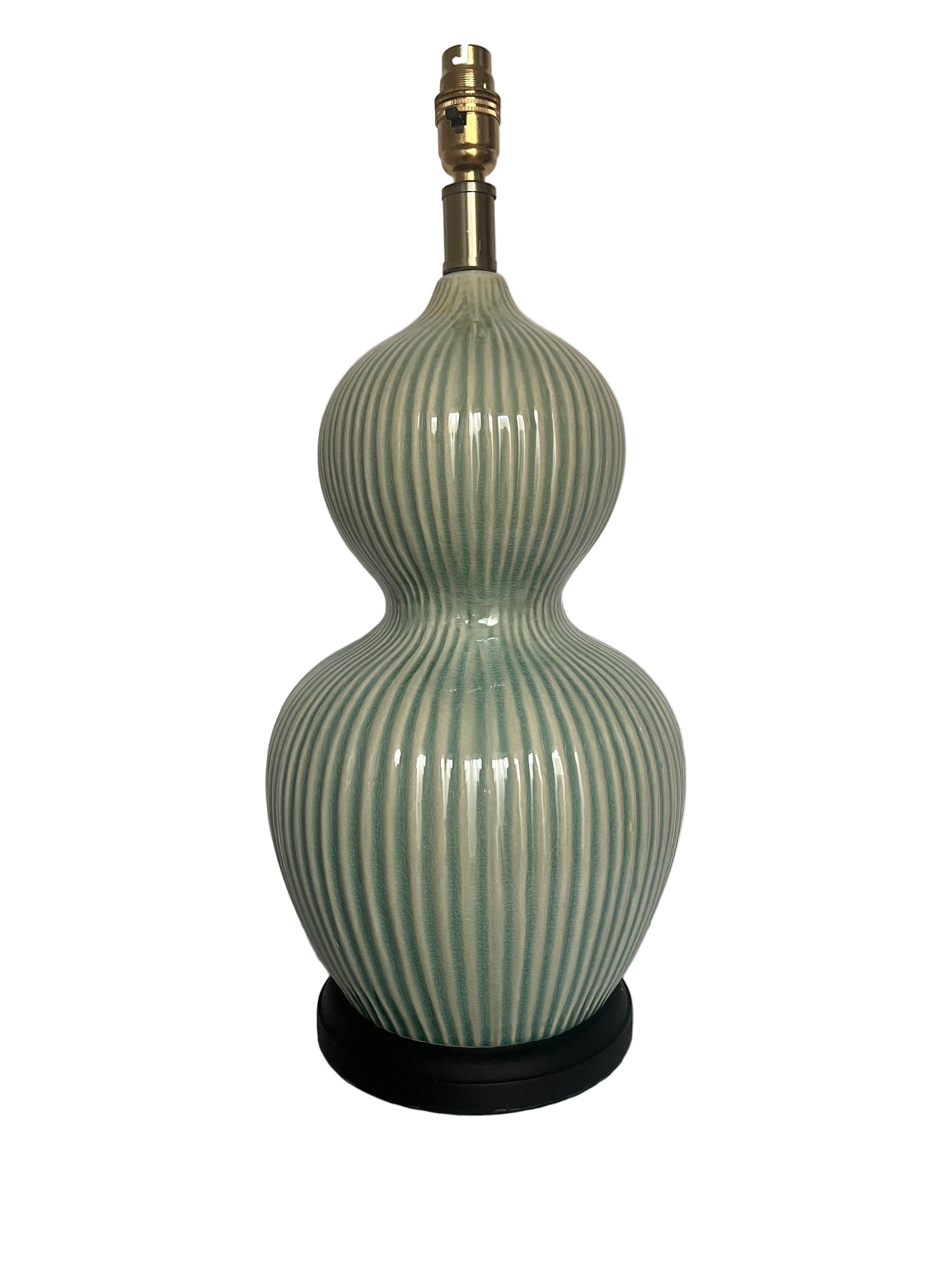 Ribbed Gourd Vase, Green
