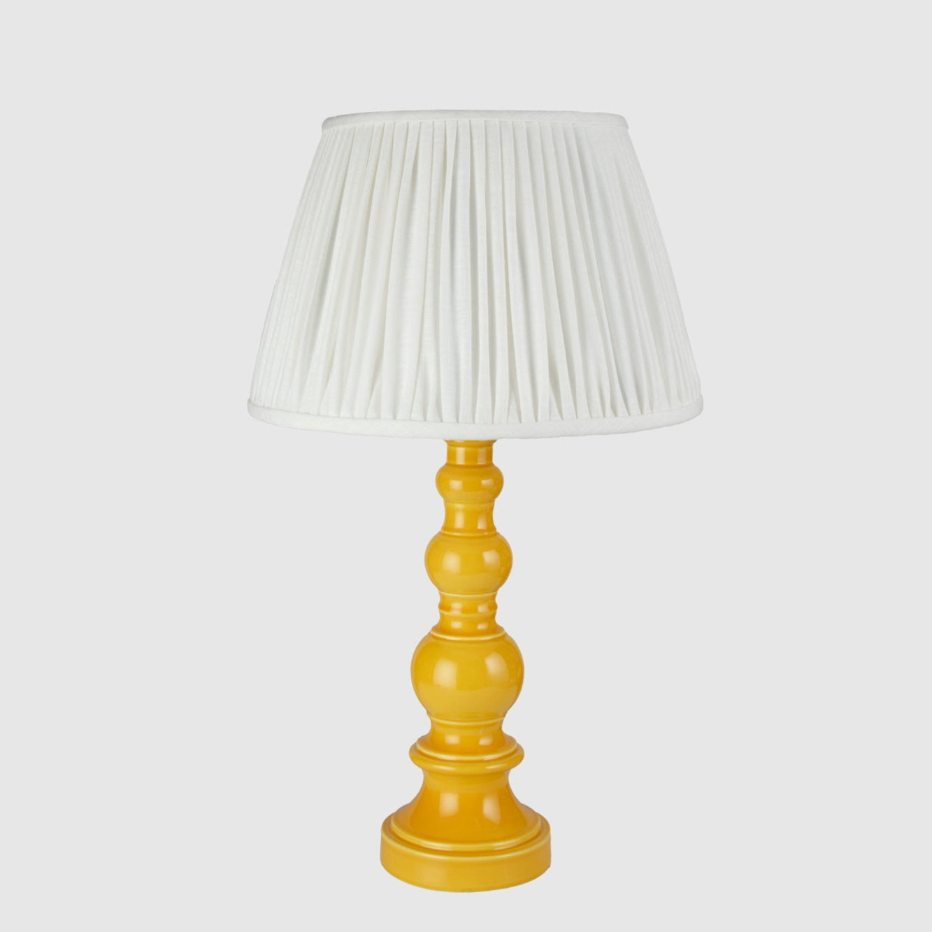 Baluster Ceramic Table Lamp, Ochre