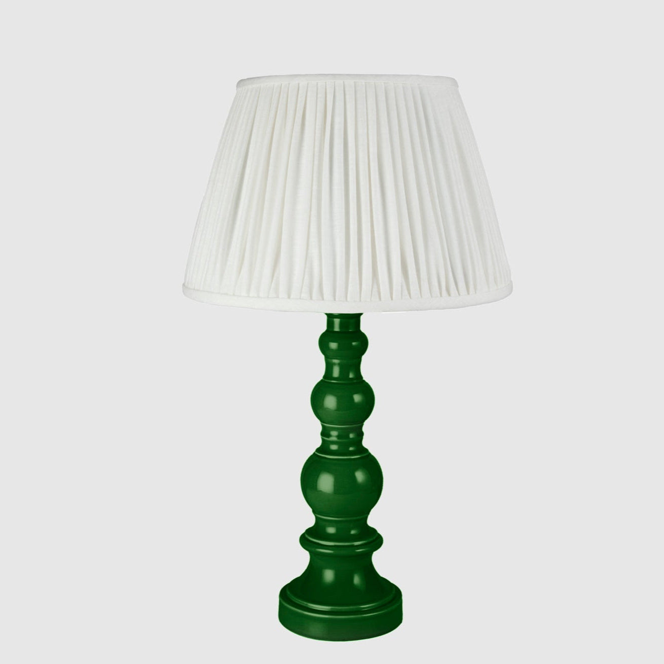 Baluster Ceramic Table Lamp, Forest Green