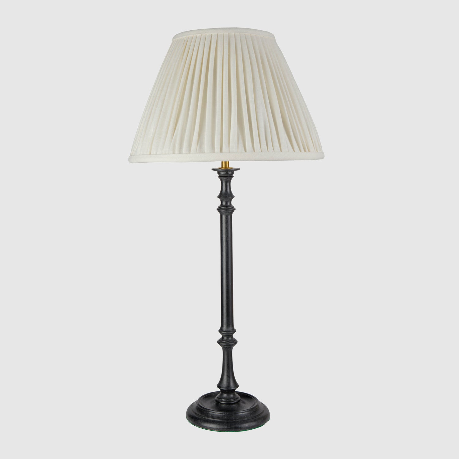 Tall Wooden Table Lamp, Ebony Finish