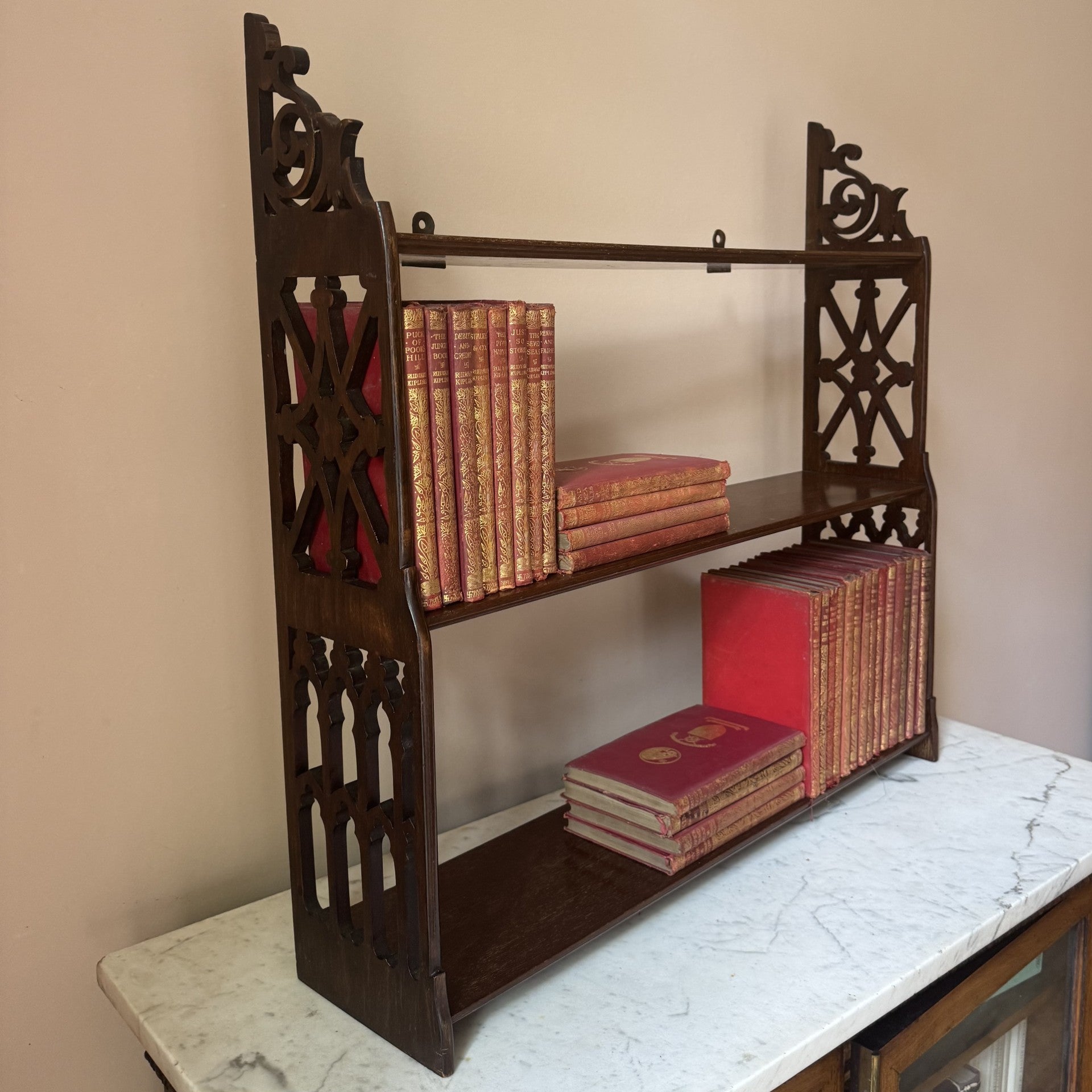 Late 19th century mahogany shelves