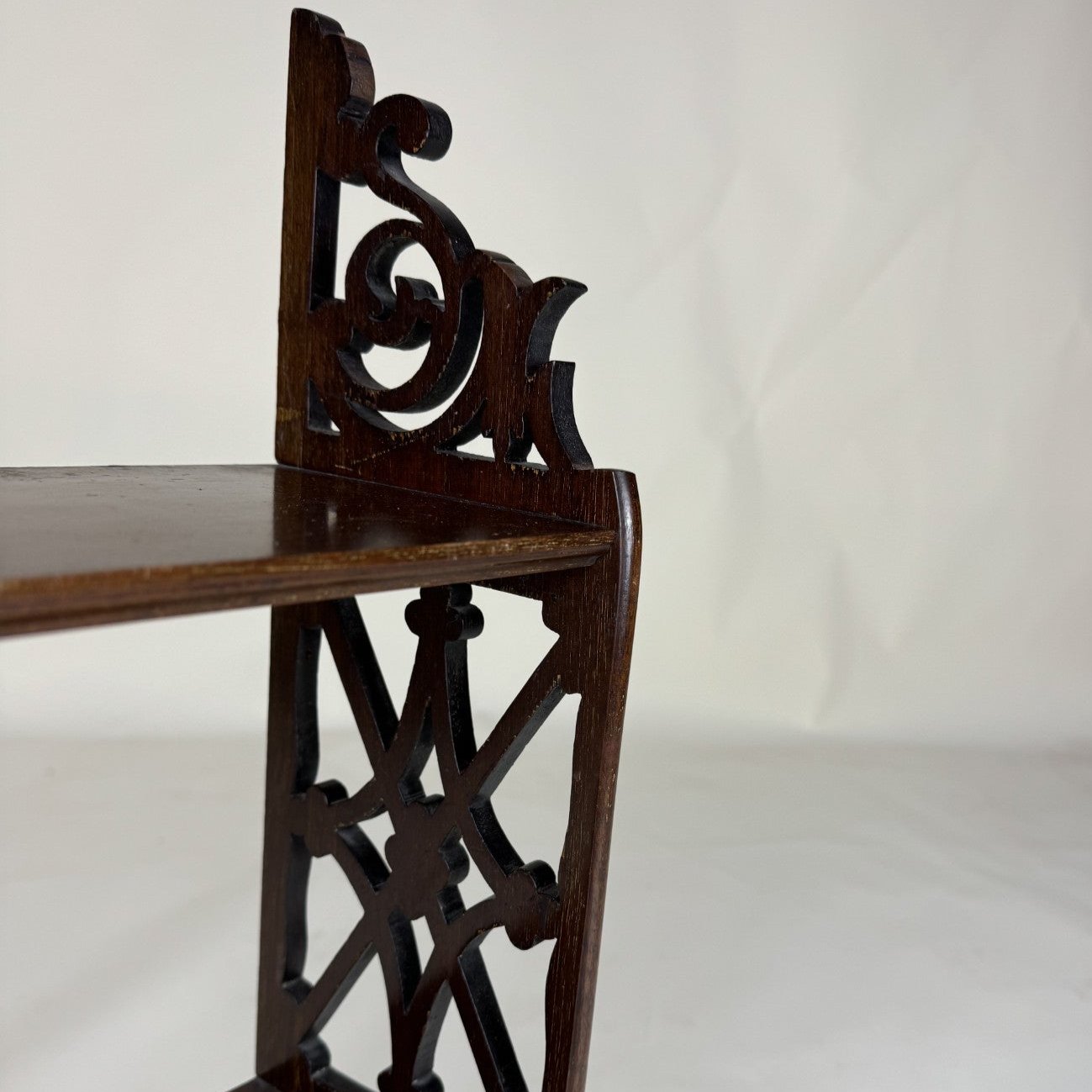 Late 19th century mahogany shelves