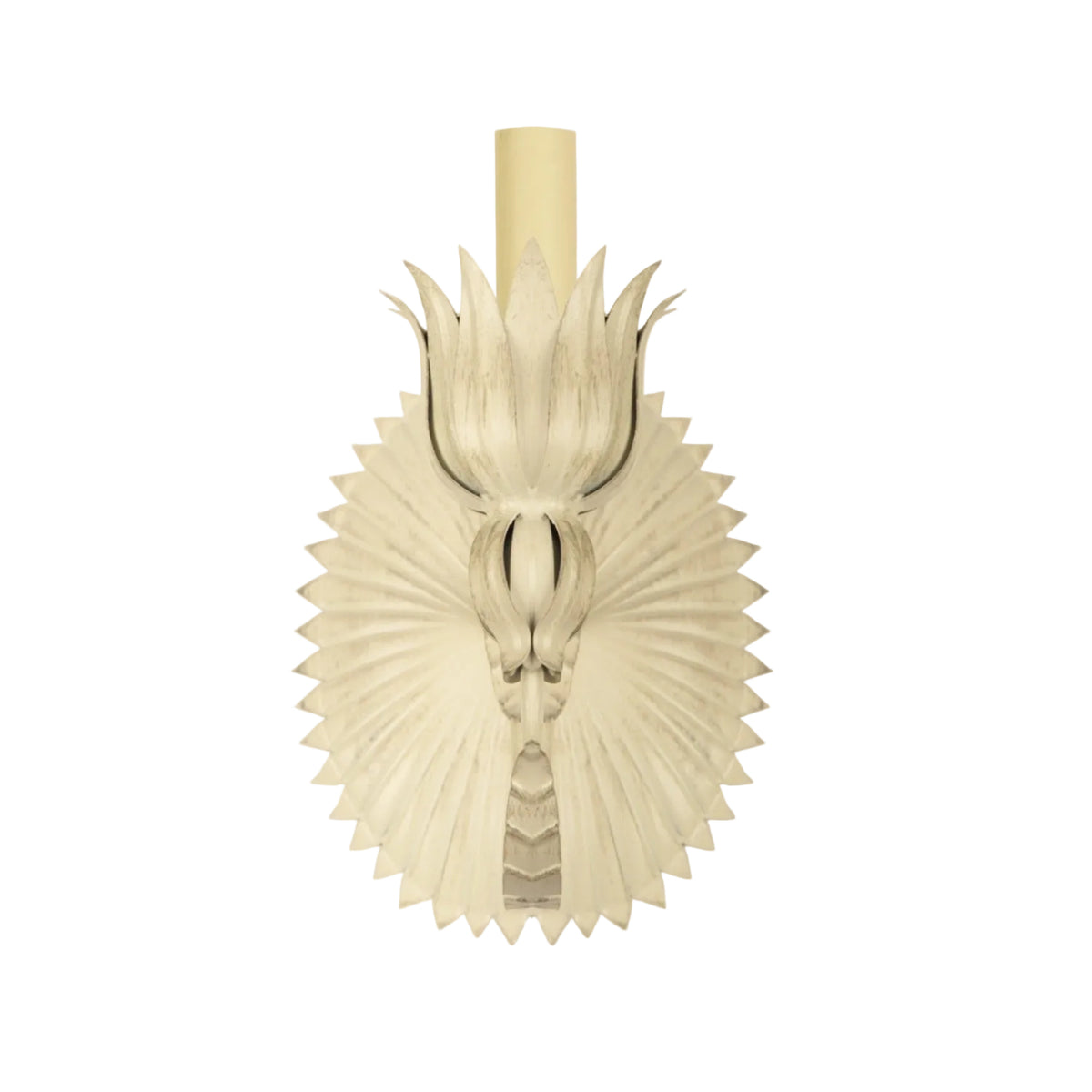 Ivory tole leaf wall light, 1 light